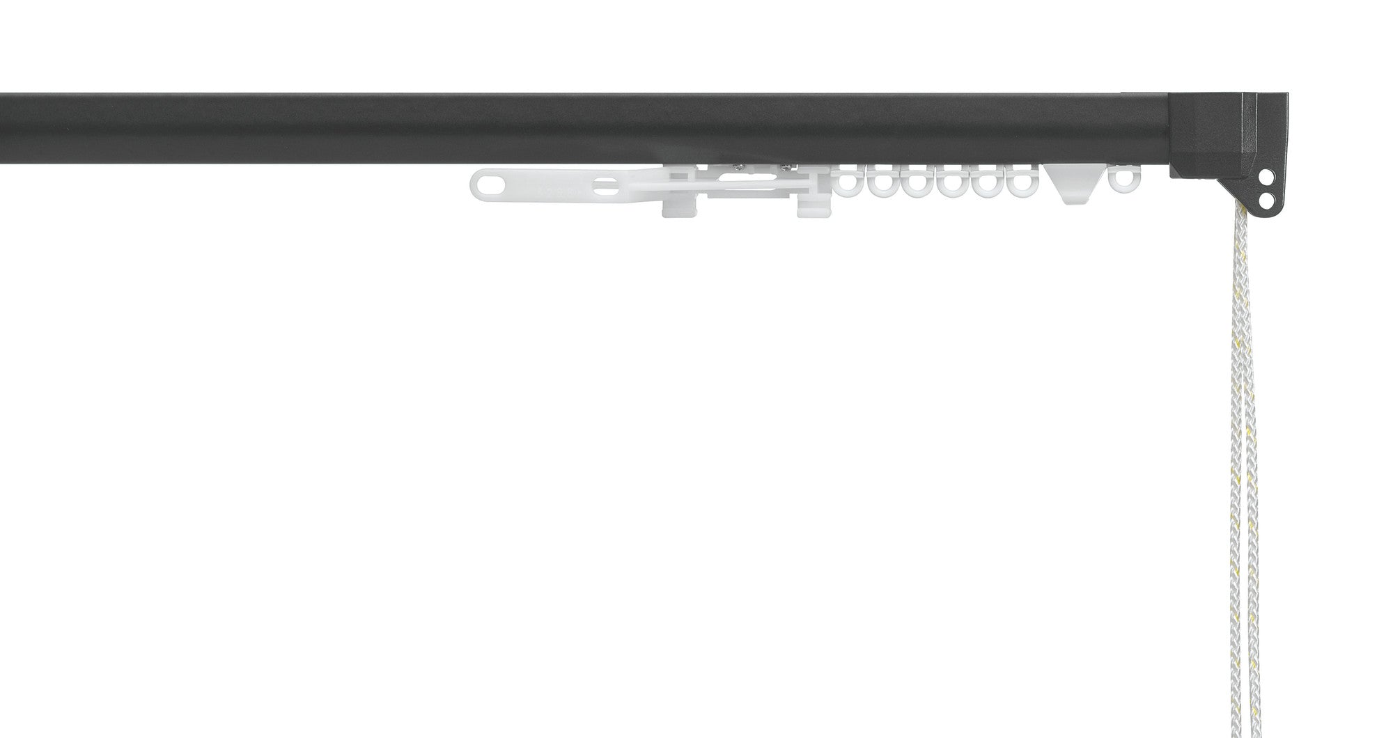 Silent Gliss 3840 Corded Curtain Track in Charcoal