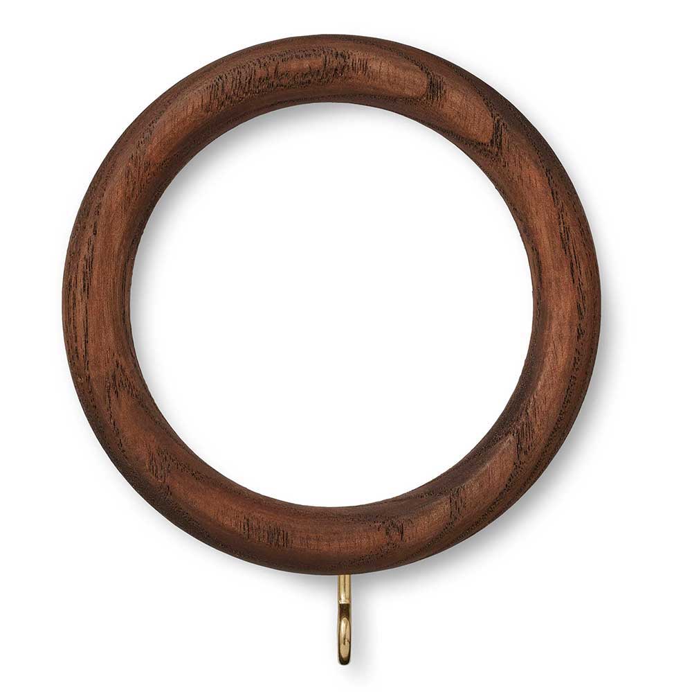 Hallis Eden Curtain Pole Rings in Cocoa