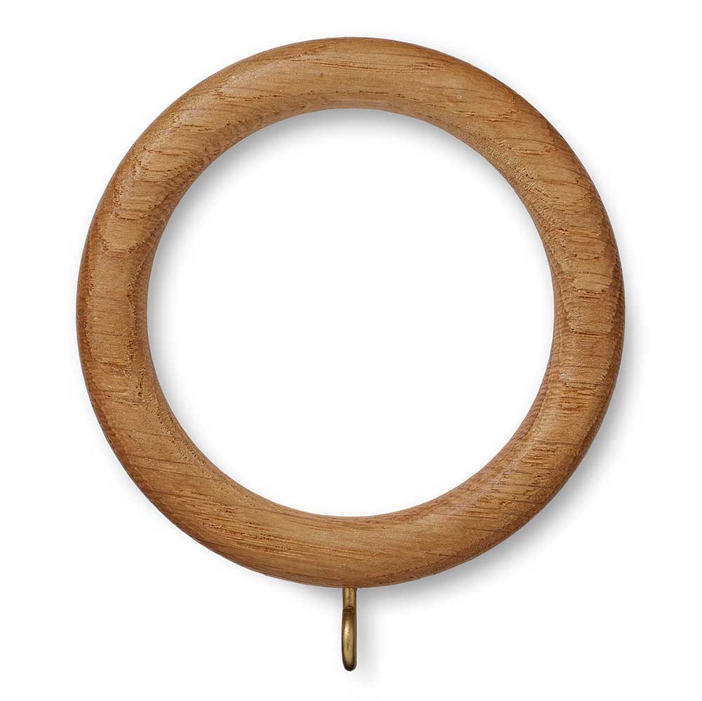 Hallis Eden Curtain Pole Rings in Natural Ash