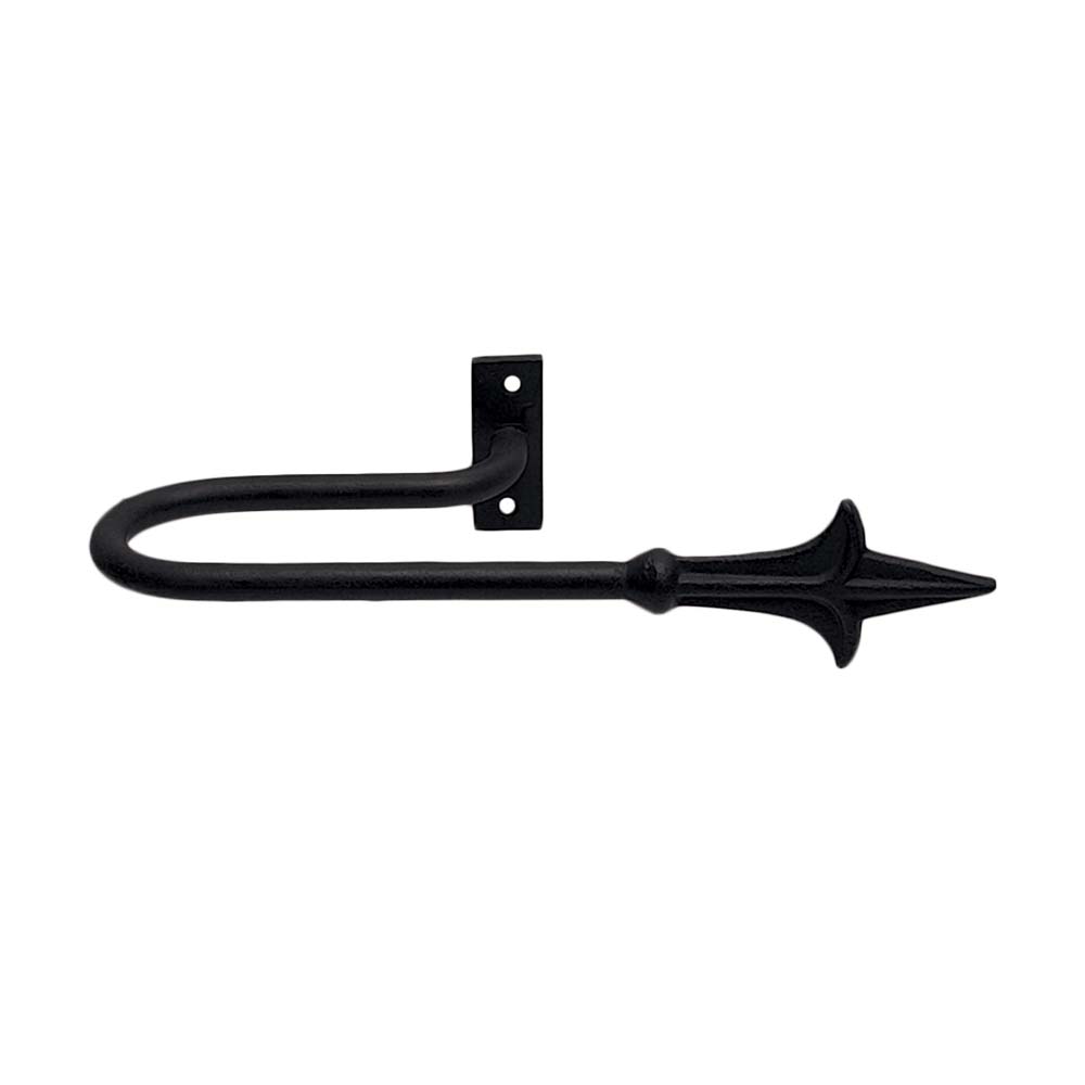 Hallis Artisan Extended Spear Wrought Iron Holdbacks