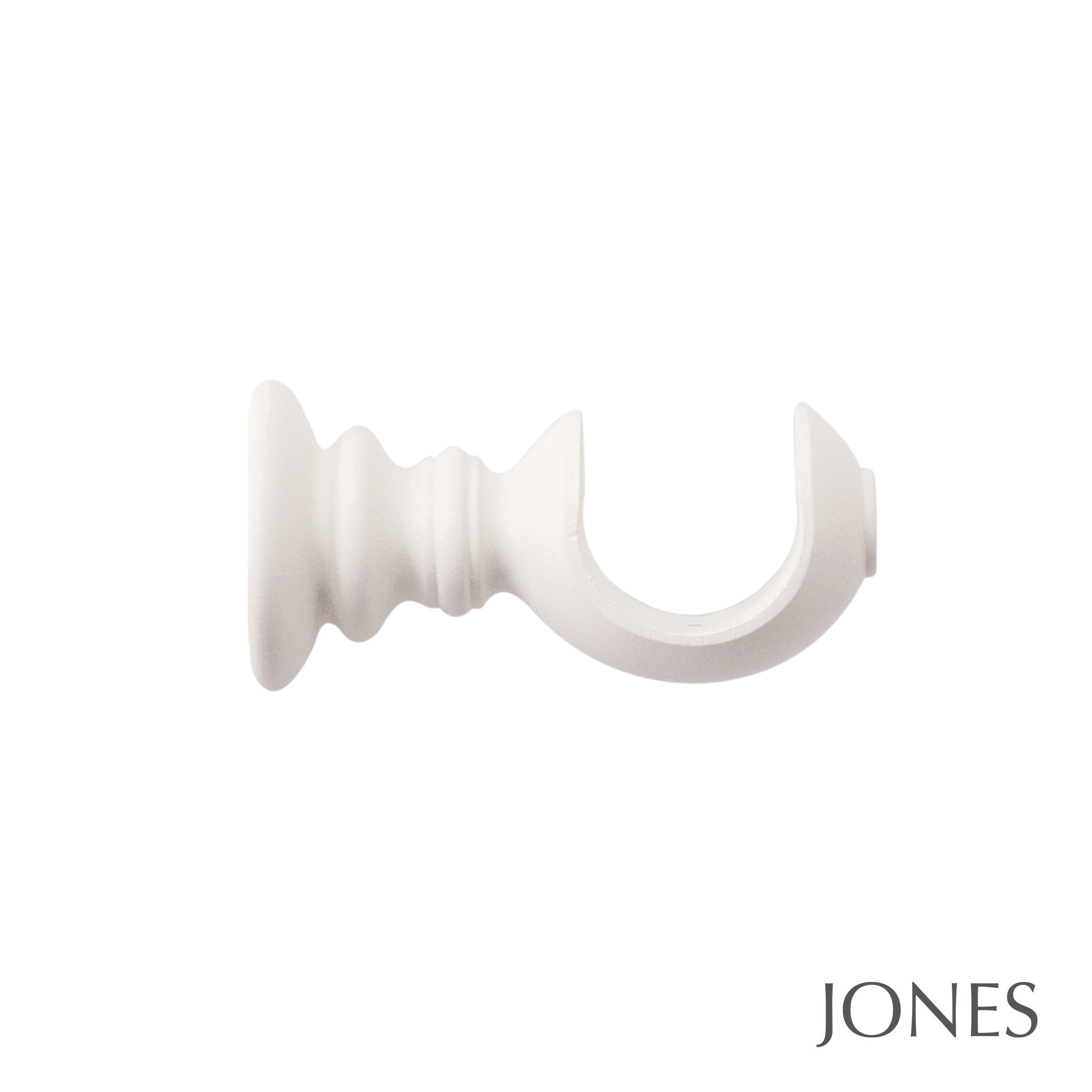 Jones Interiors Hardwick Woven Rope Finial Curtain Pole Set in Cotton