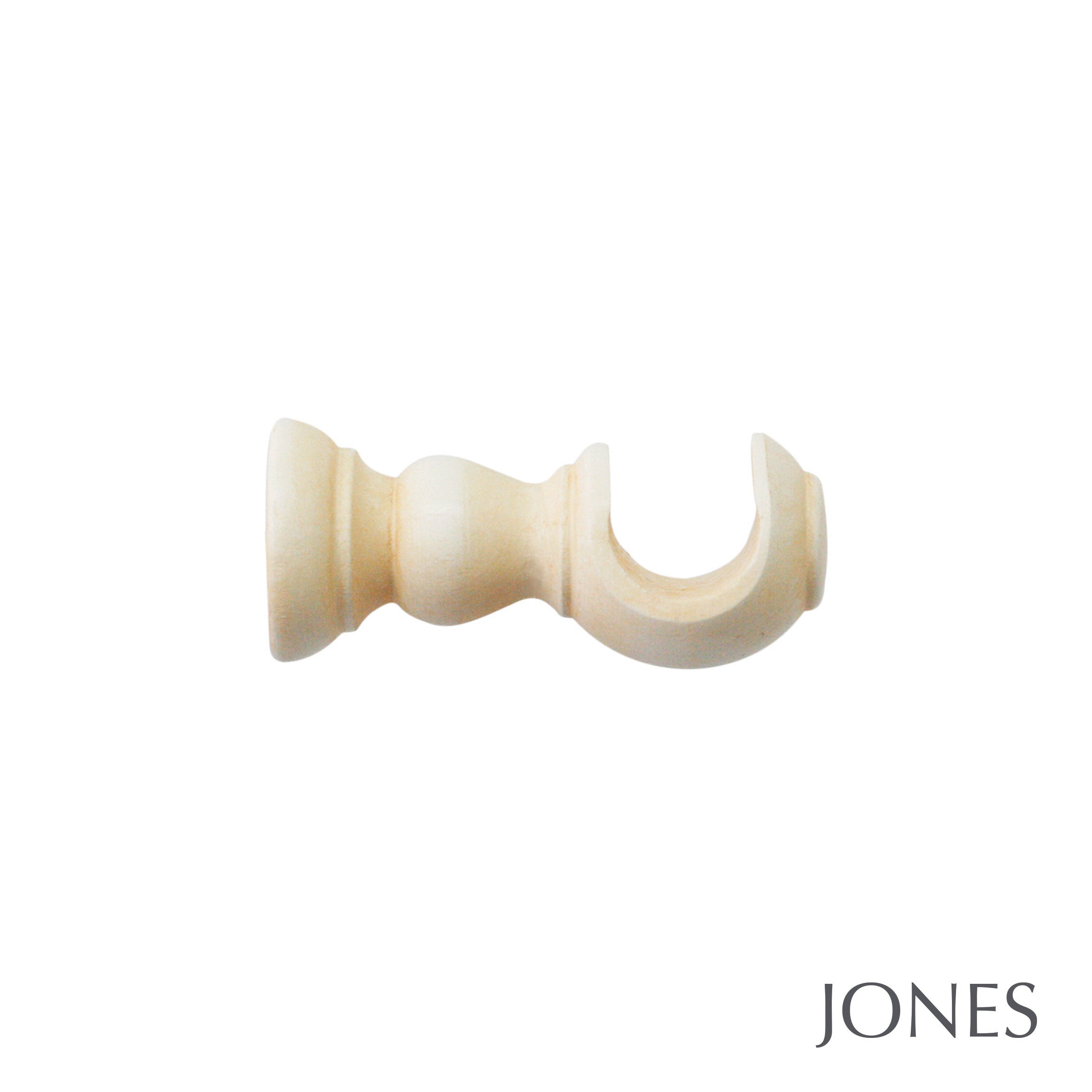 Jones Interiors Cathedral Ball Finial Curtain Pole Set in Ivory