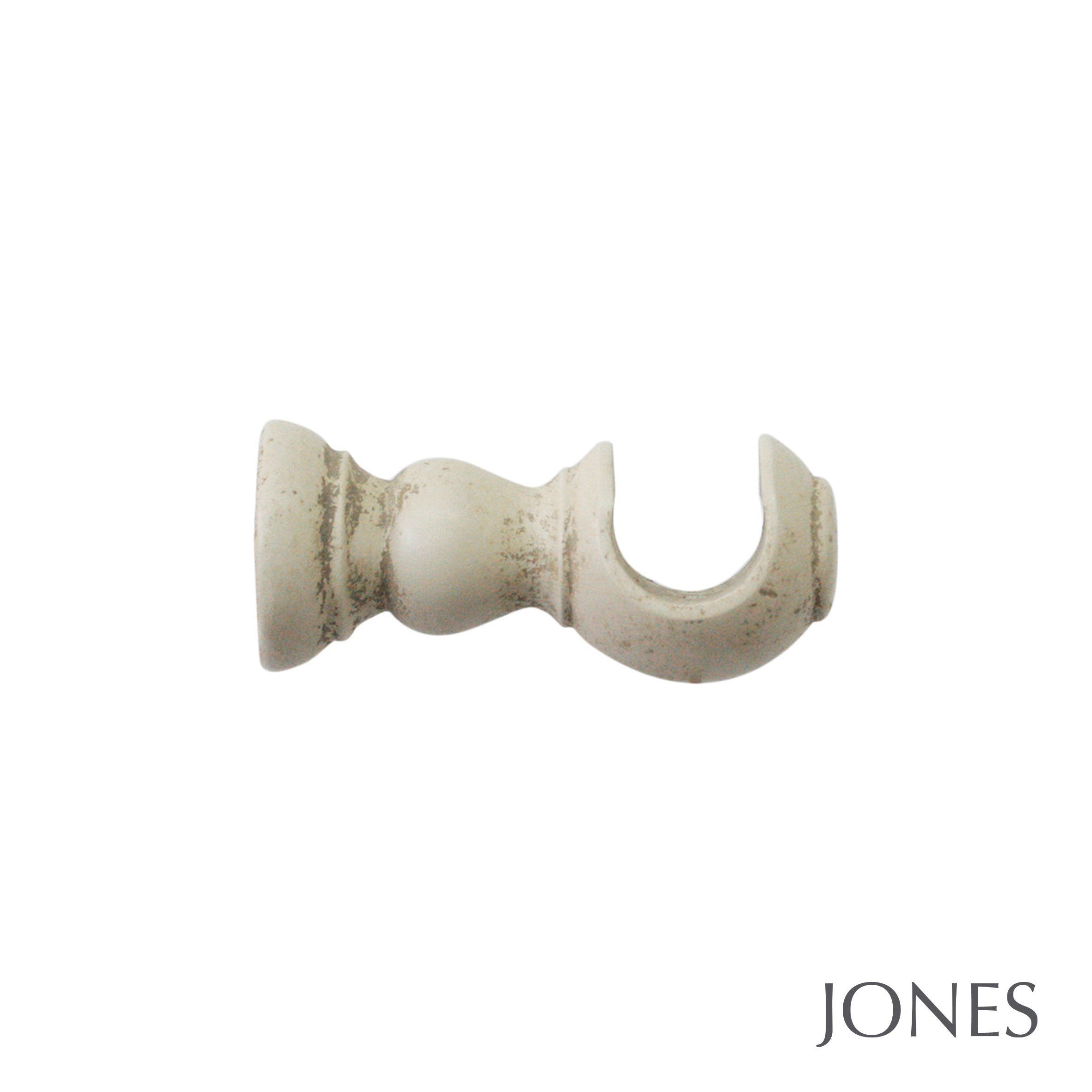 Jones Interiors Cathedral Ball Finial Curtain Pole Set in Putty