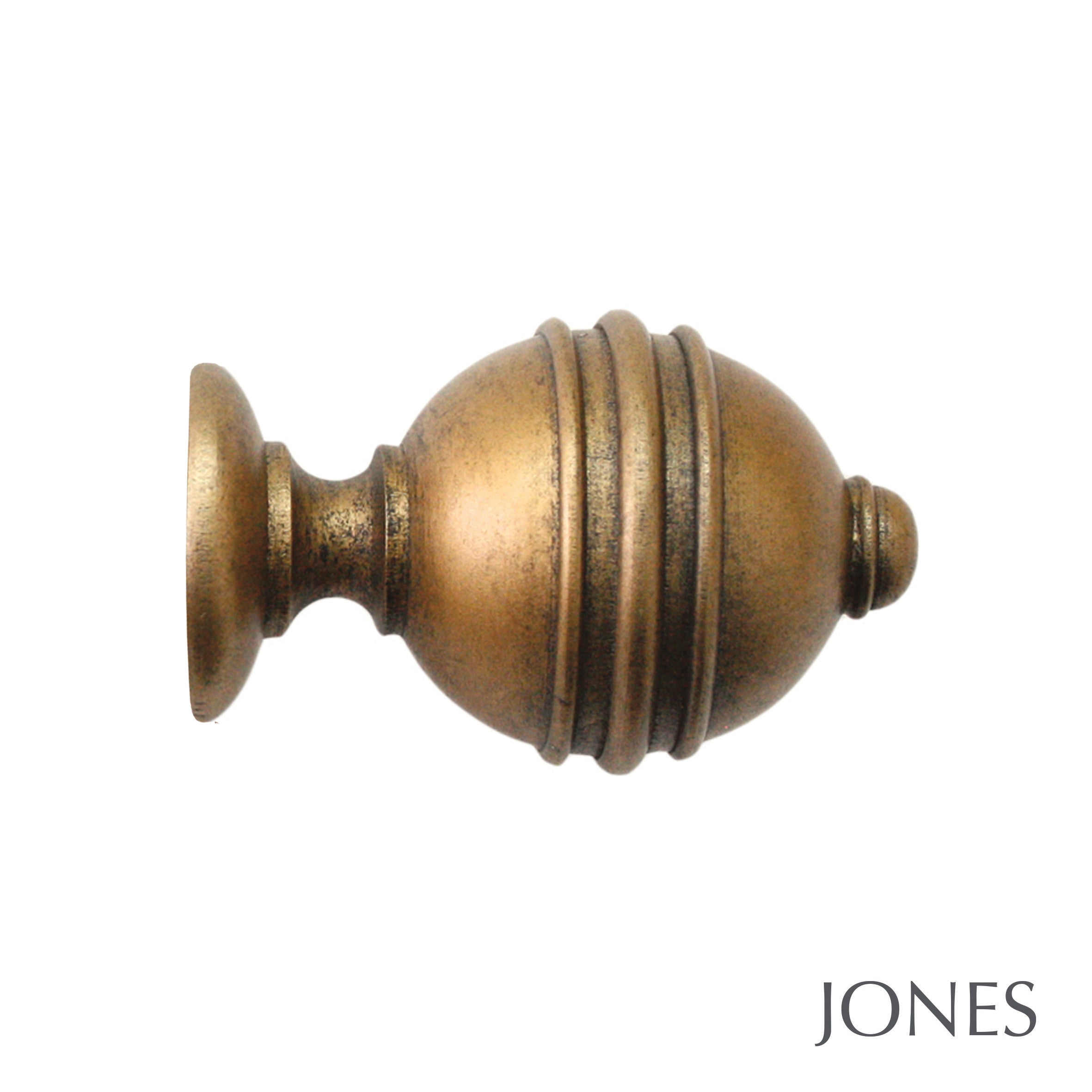 Jones Interiors Cathedral Ely Finial Curtain Pole Set in Antique Gold