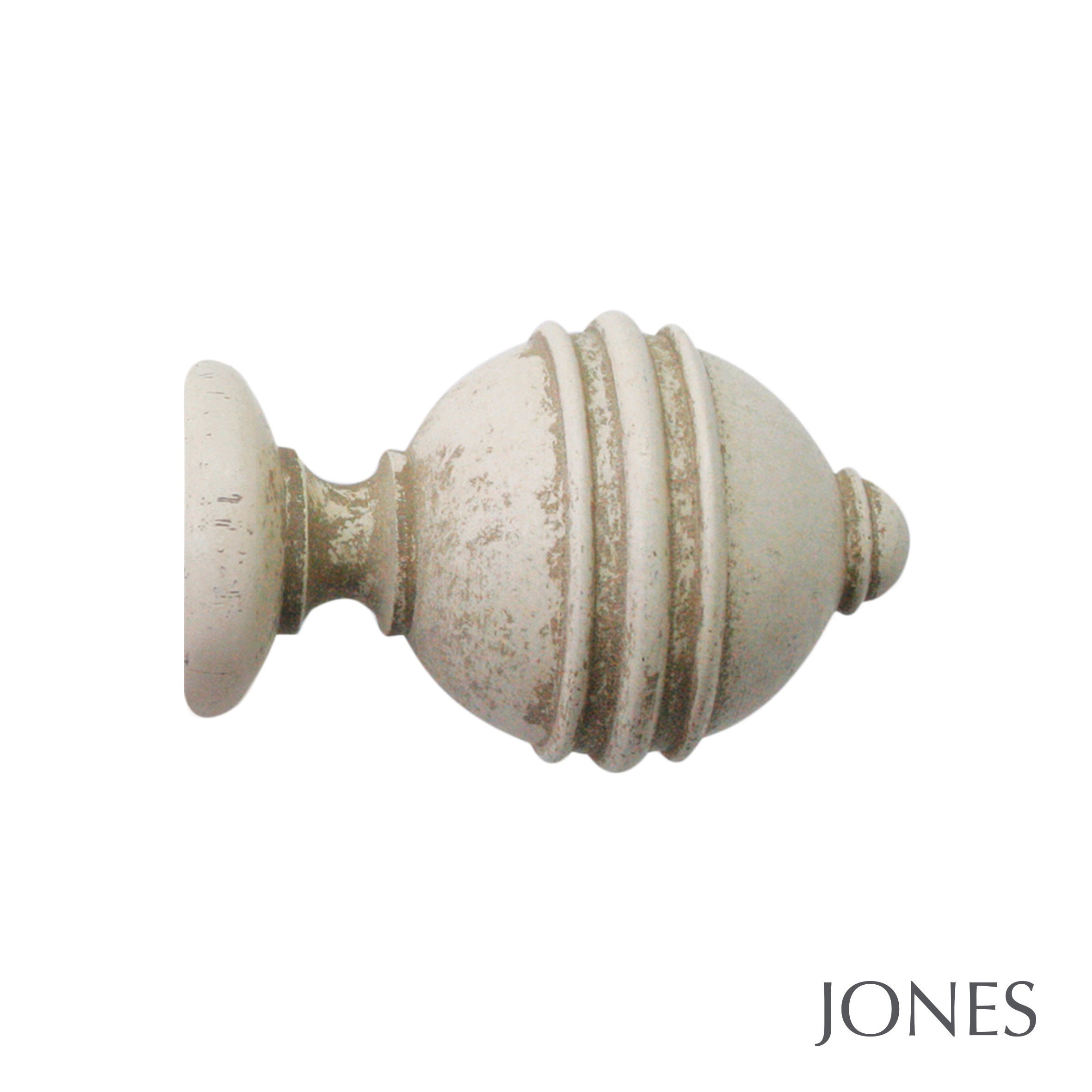 Jones Interiors Cathedral Ely Finial Curtain Pole Set in Putty