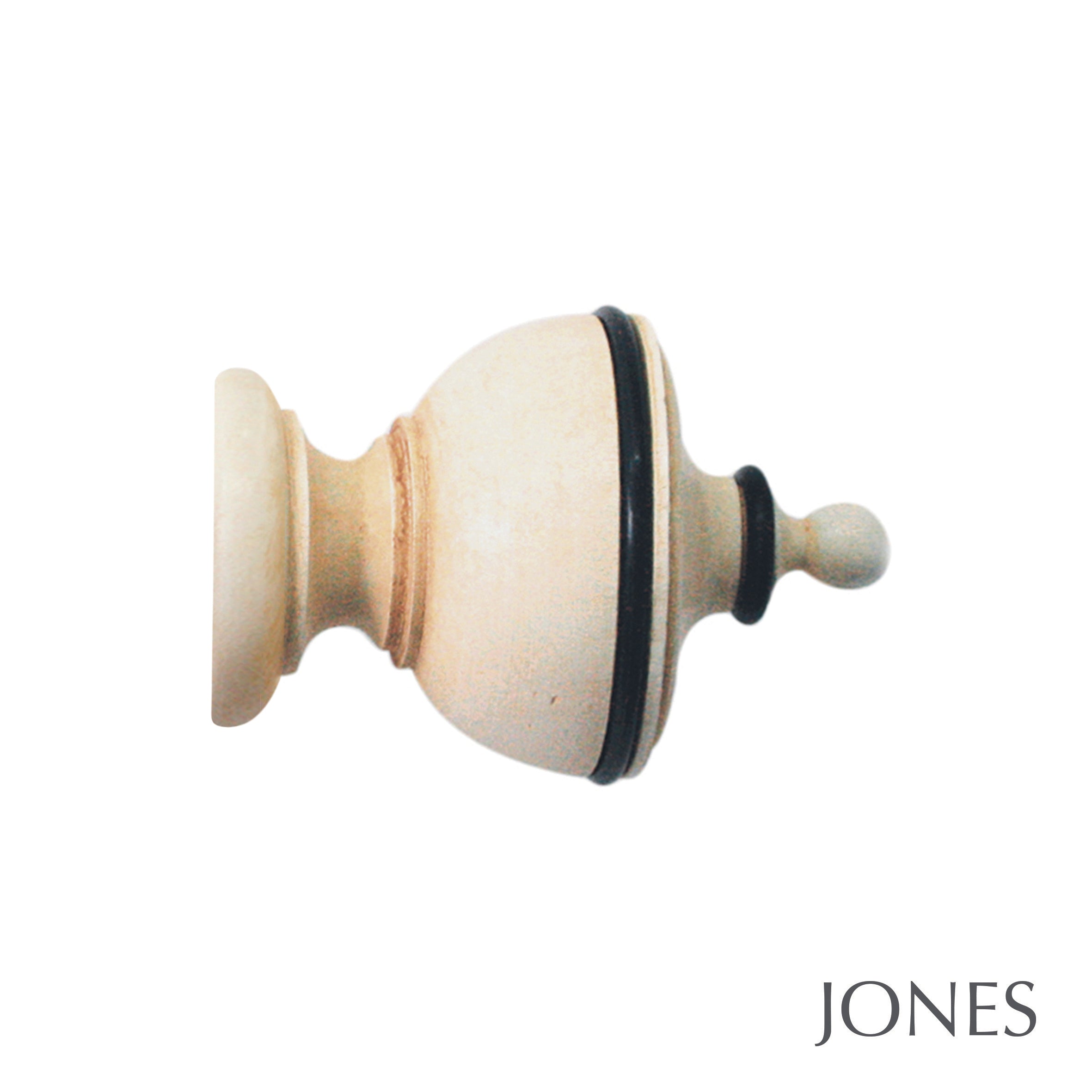 Jones Interiors Cathedral Exeter Finial Curtain Pole Set in Ivory