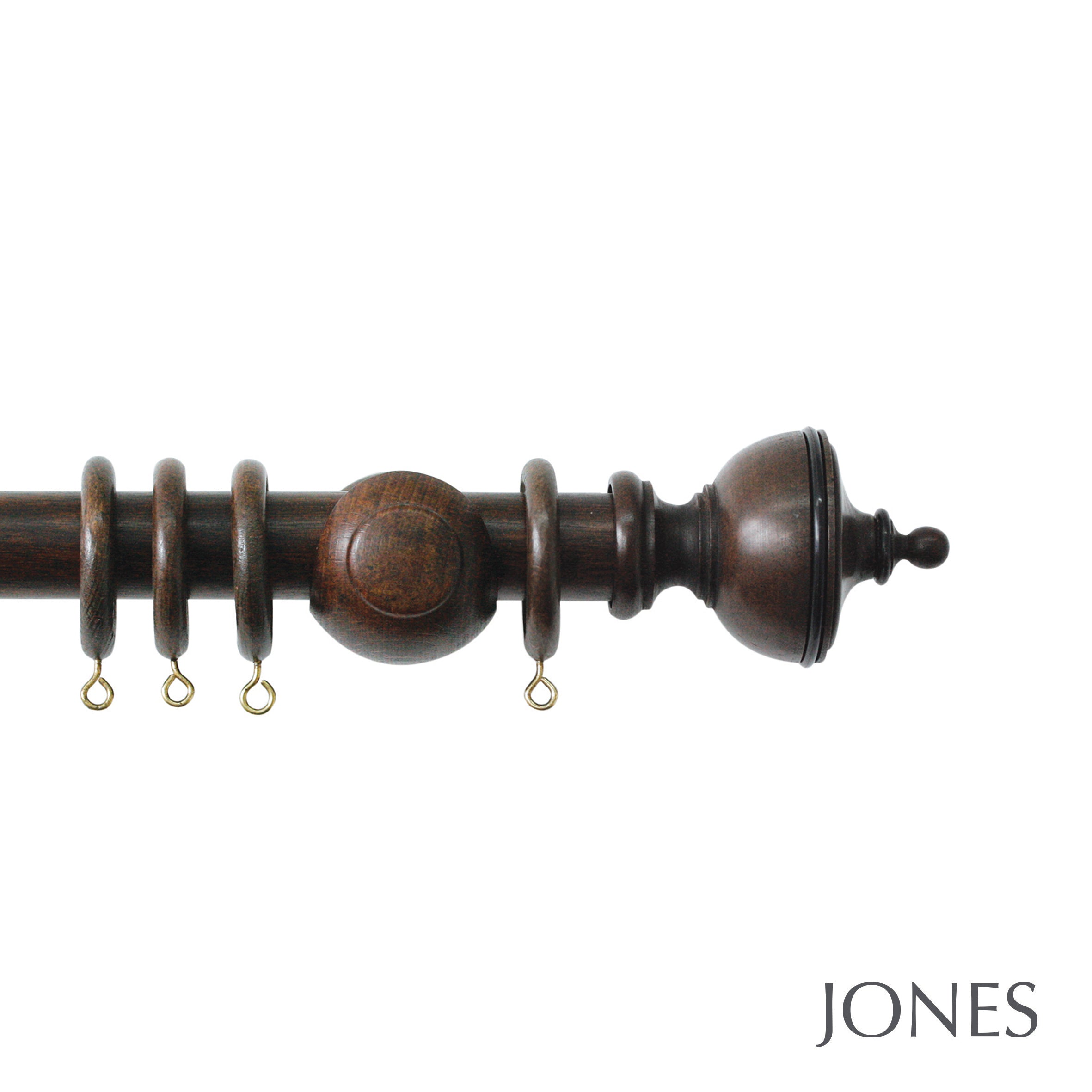 Jones Interiors Cathedral Exeter Finial Curtain Pole Set in Oak