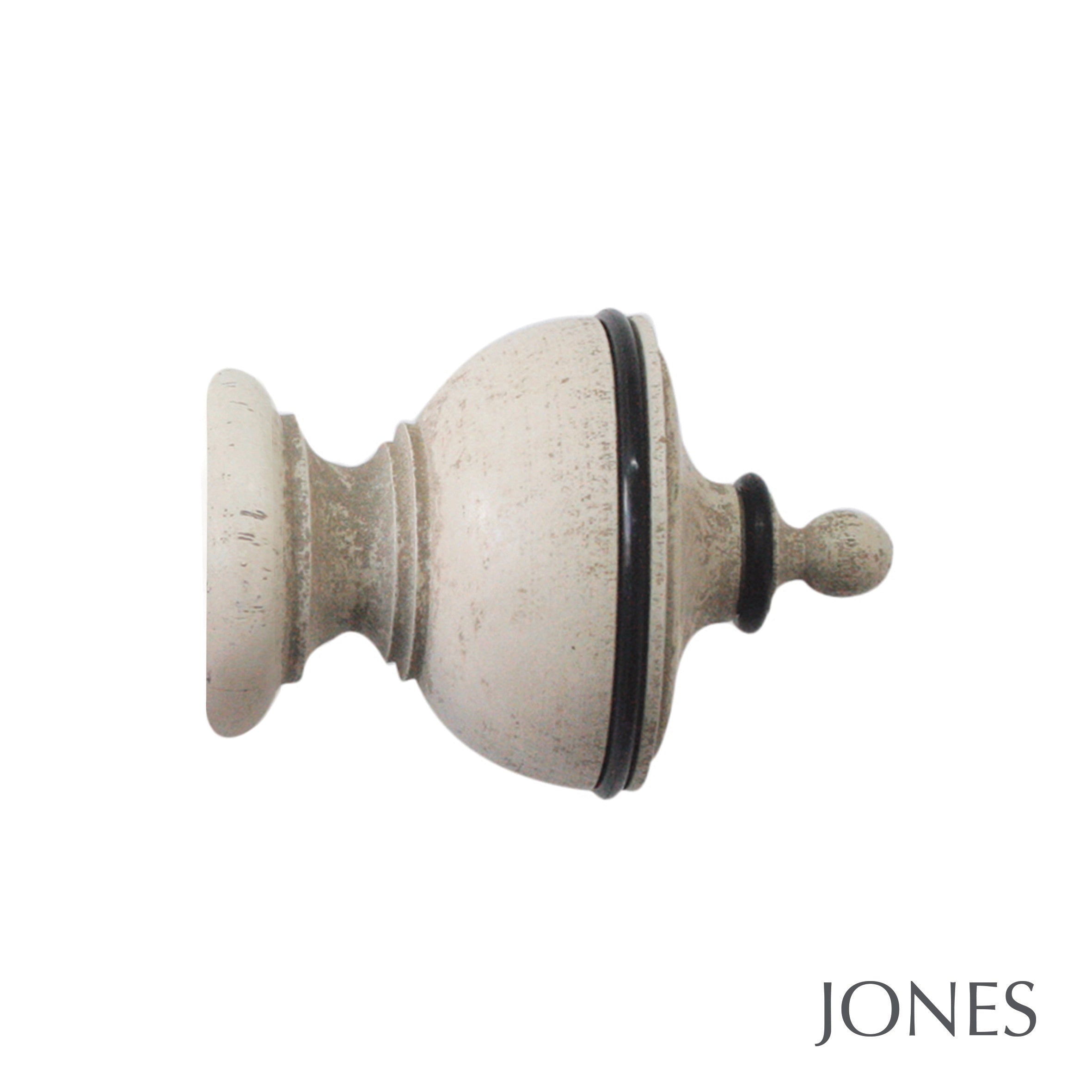 Jones Interiors Cathedral Exeter Finial Curtain Pole Set in Putty