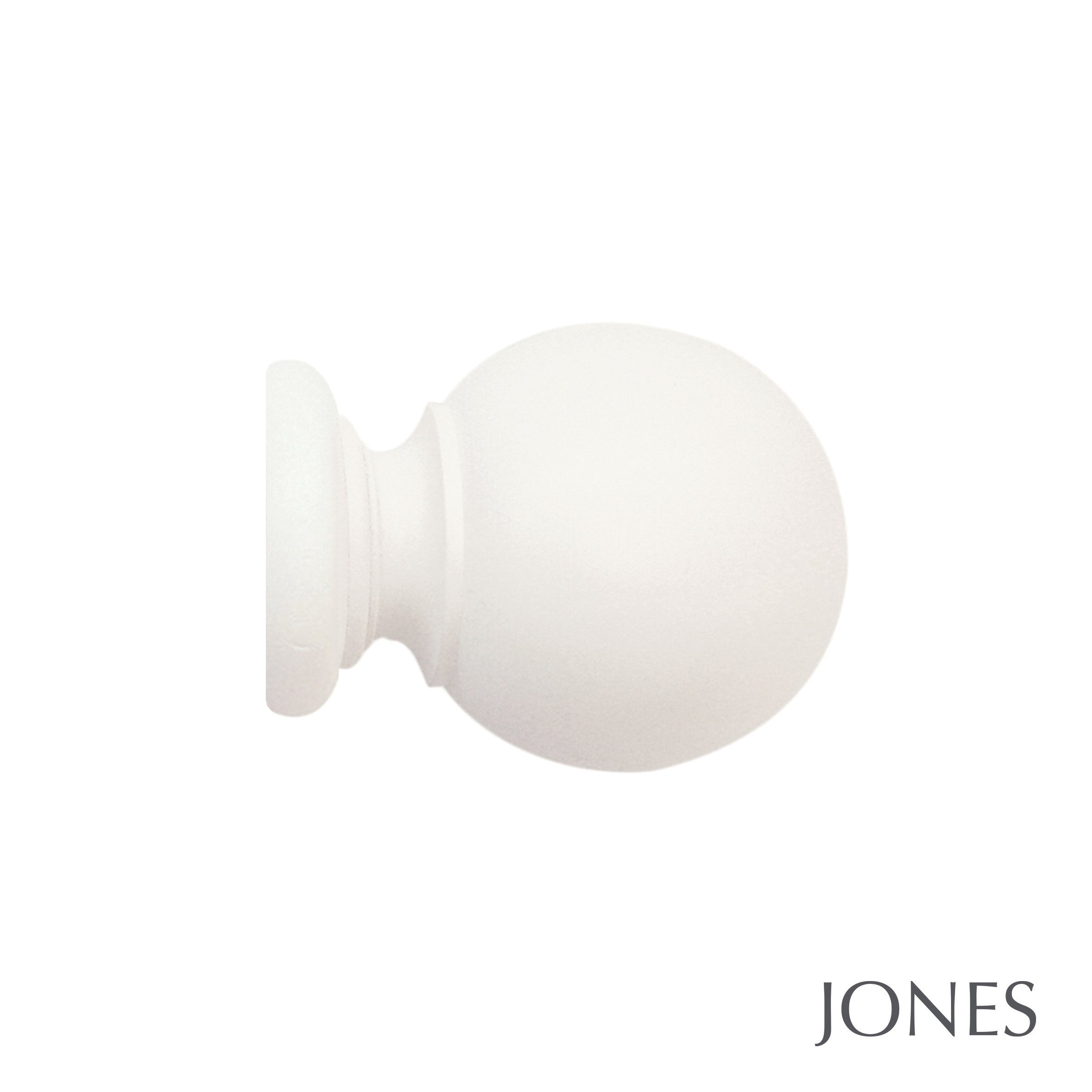 Jones Interiors Cathedral Ball Finial Curtain Pole Set in Cotton