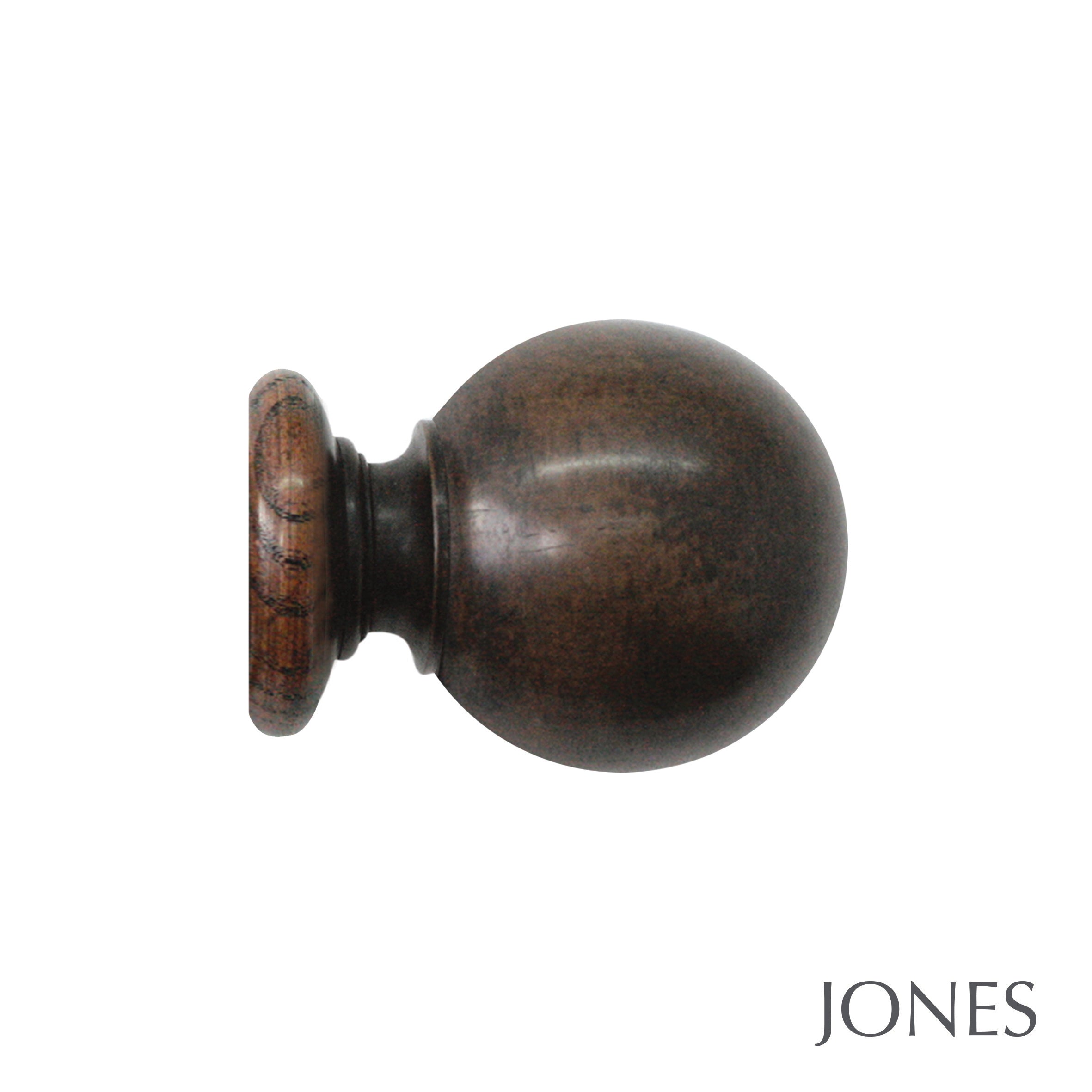 Jones Interiors Cathedral Ball Finial Curtain Pole Set in Oak