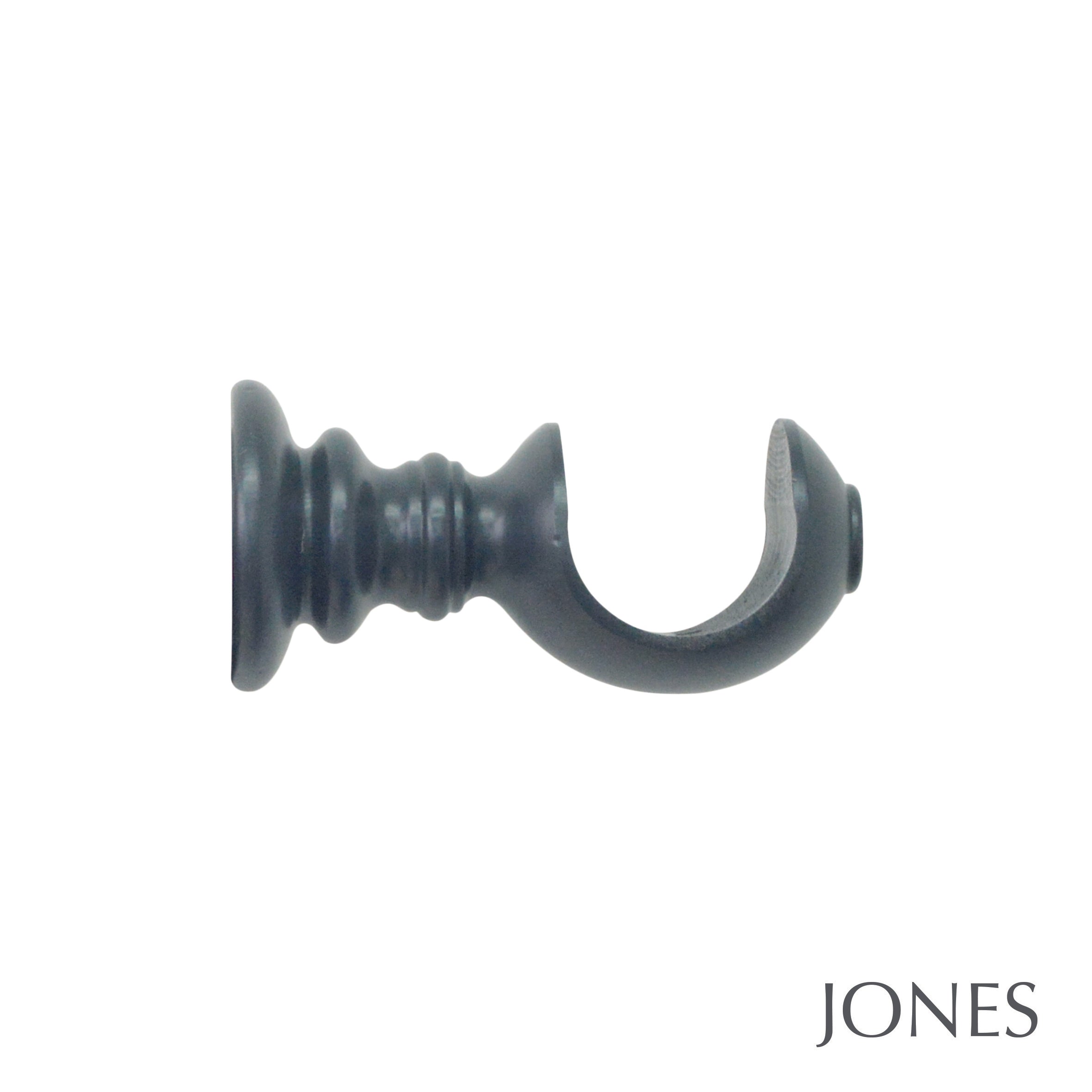 Jones Interiors Estate Ribbed Ball Finial Curtain Pole Set in Airforce