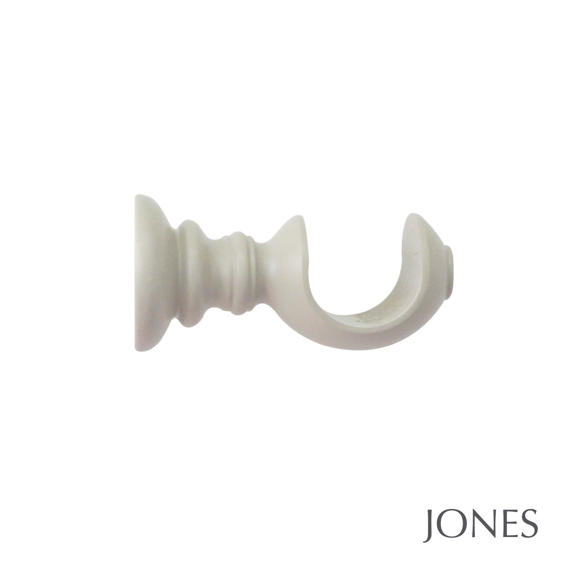 Jones Interiors Estate Ribbed Ball Finial Curtain Pole Set in Clay