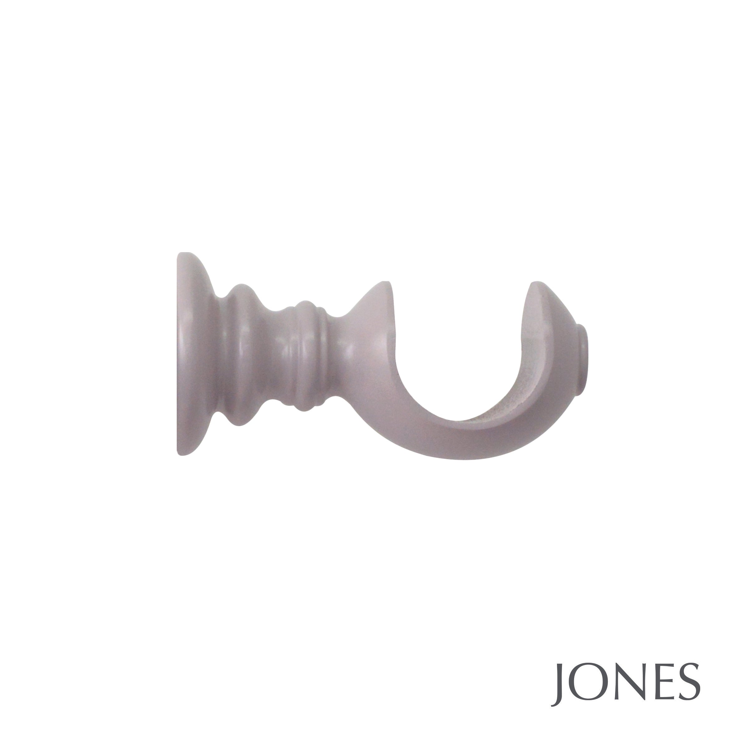 Jones Interiors Estate Ribbed Ball Finial Curtain Pole Set in Heather