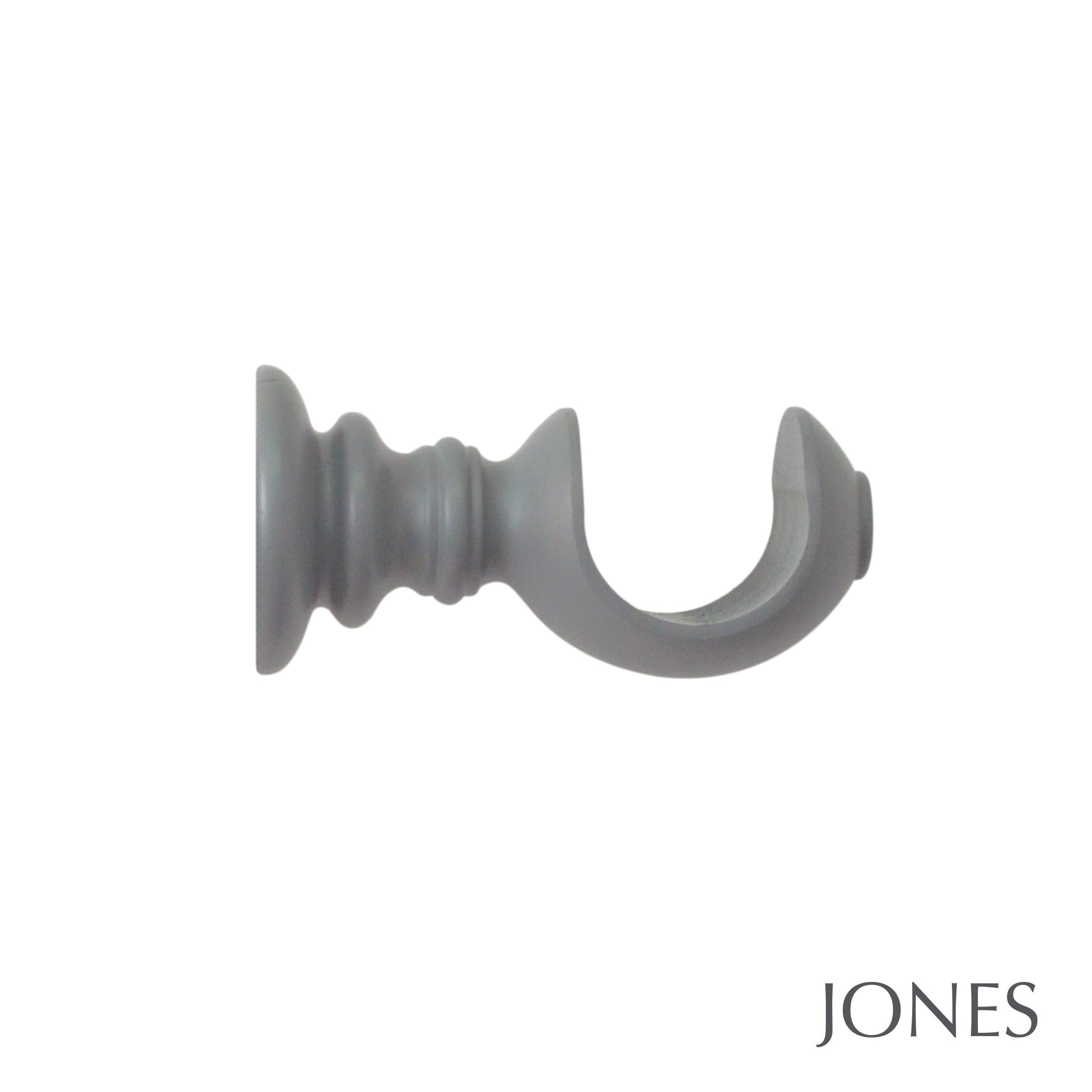 Jones Interiors Estate Ribbed Ball Finial Curtain Pole Set in Lead