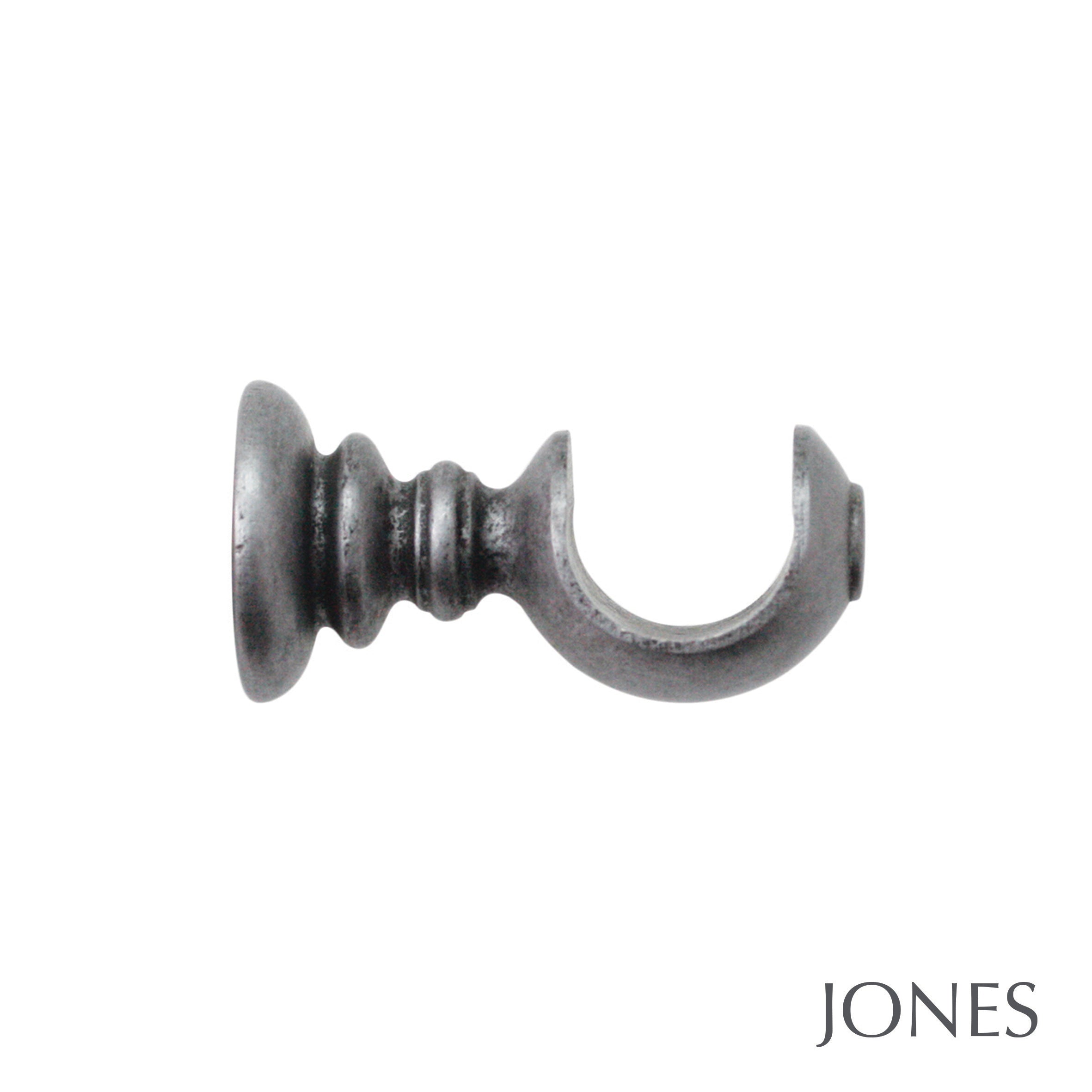 Jones Interiors Florentine Ball Finial Curtain Pole Set in Pewter