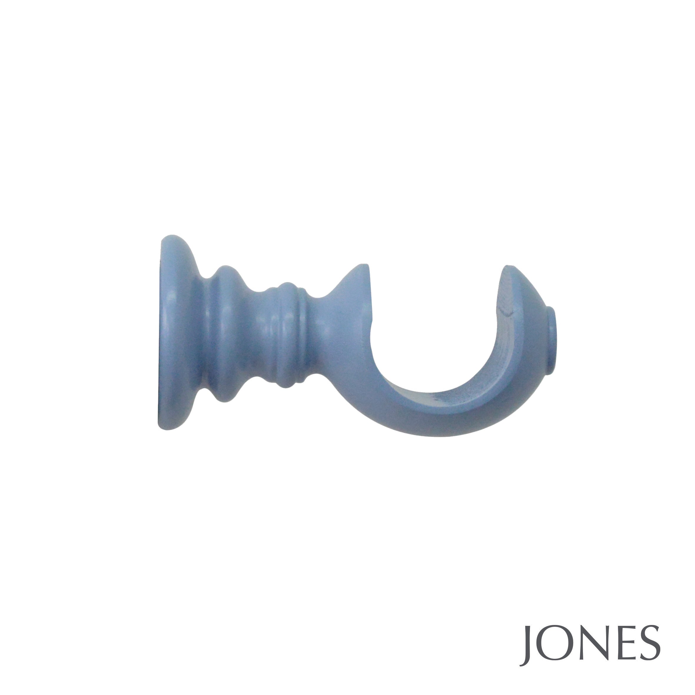 Jones Interiors Estate Ribbed Ball Finial Curtain Pole Set in Regatta