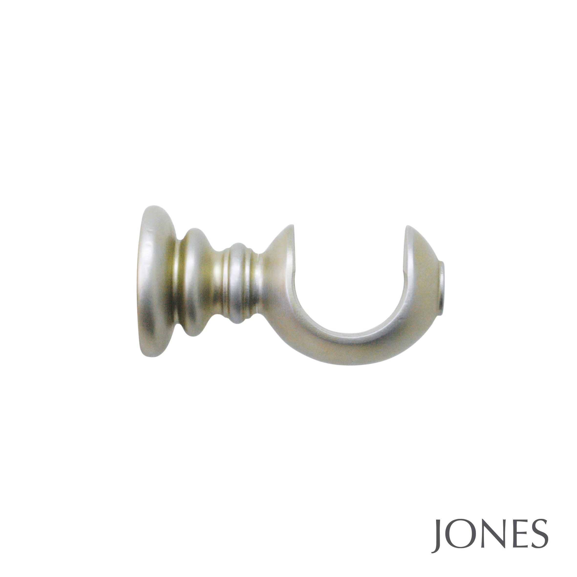 Jones Interiors Grande Acanthus Finial Curtain Pole Set in Champagne Silver