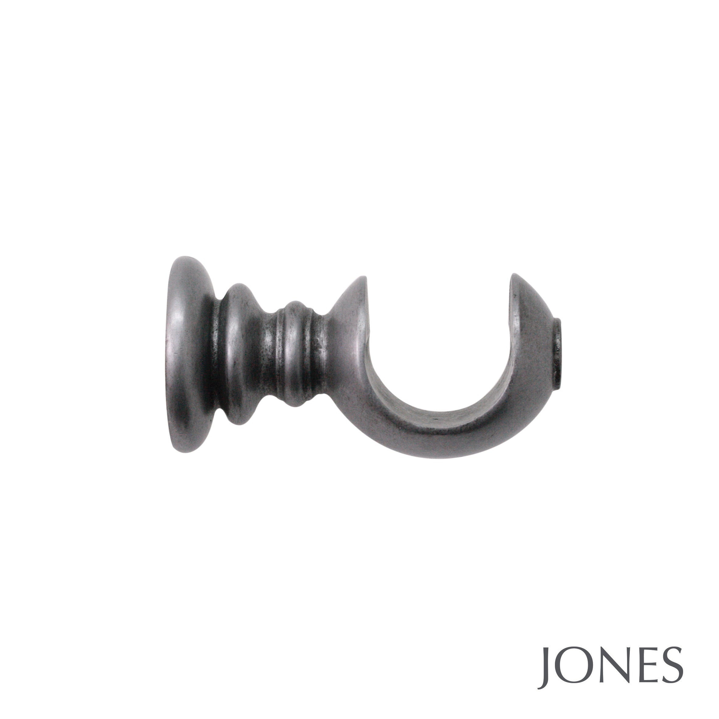 Jones Interiors Grande Acanthus Finial Curtain Pole Set in Pewter