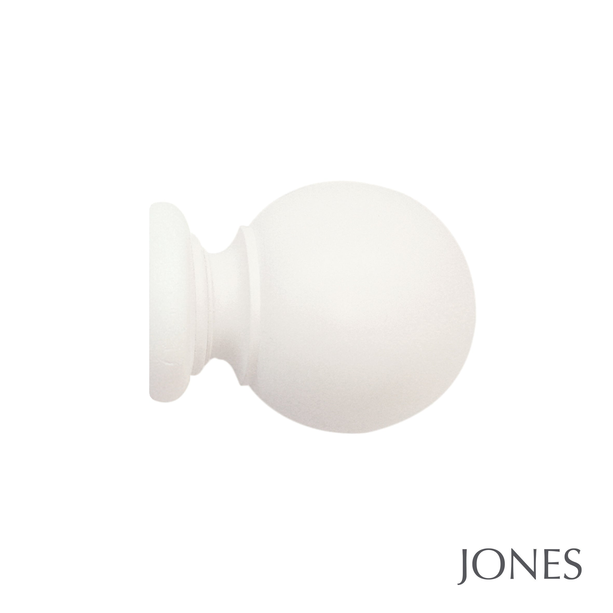 Jones Interiors Hardwick Ball Finial Curtain Pole Set in Cotton