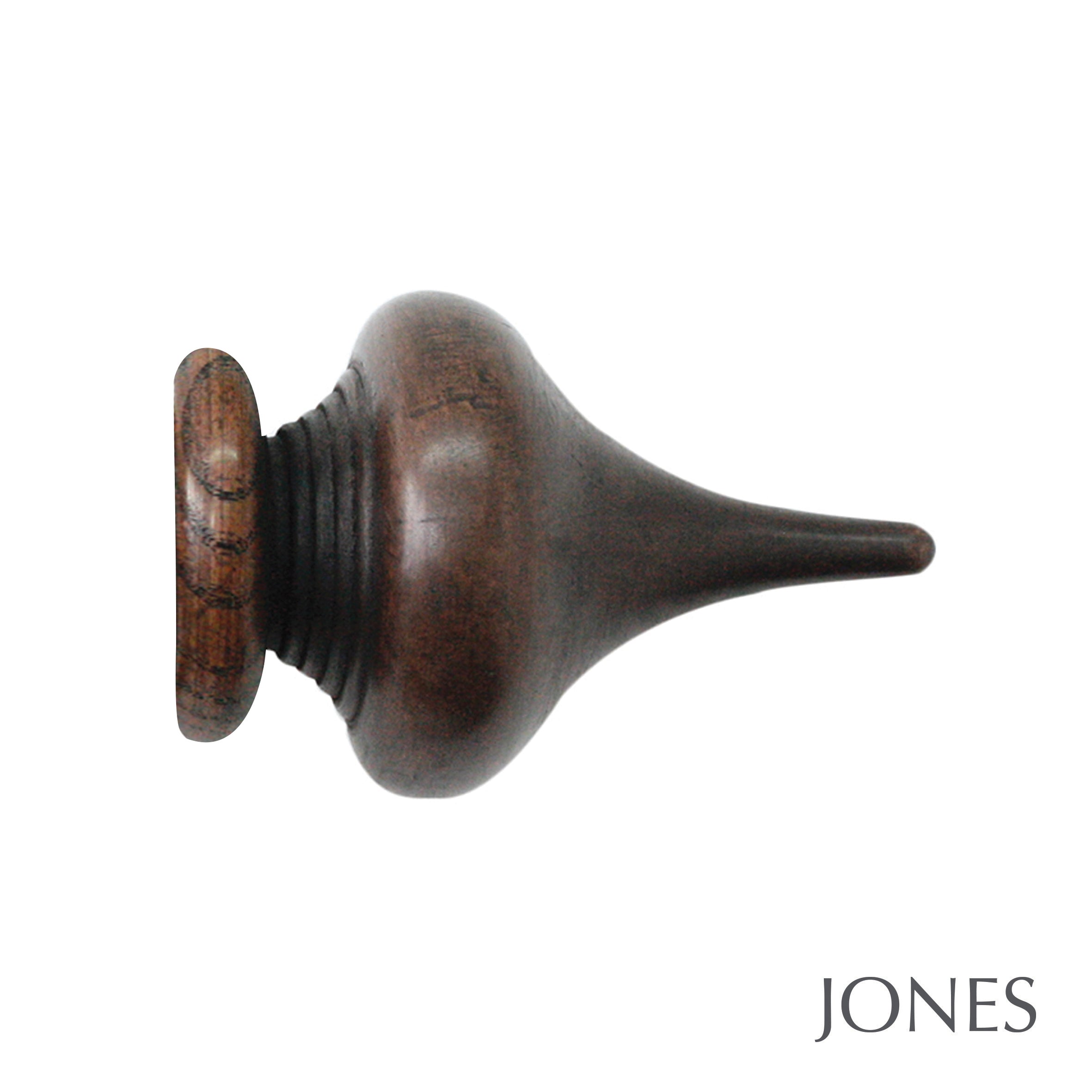 Jones Interiors Hardwick Minaret Finial Curtain Pole Set in Oak