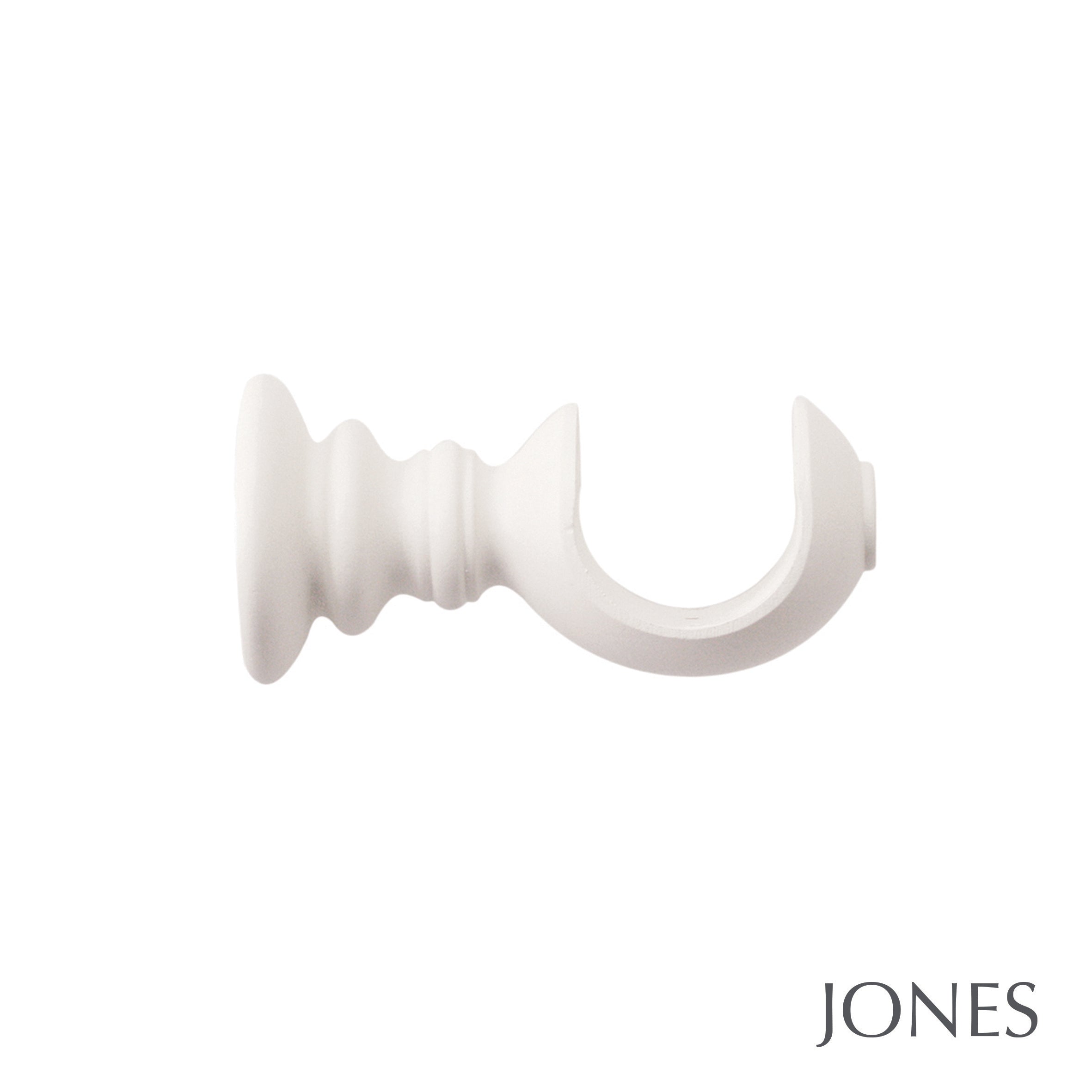 Jones Interiors Seychelles Fluted Urn Finial Curtain Pole Set in Cotton