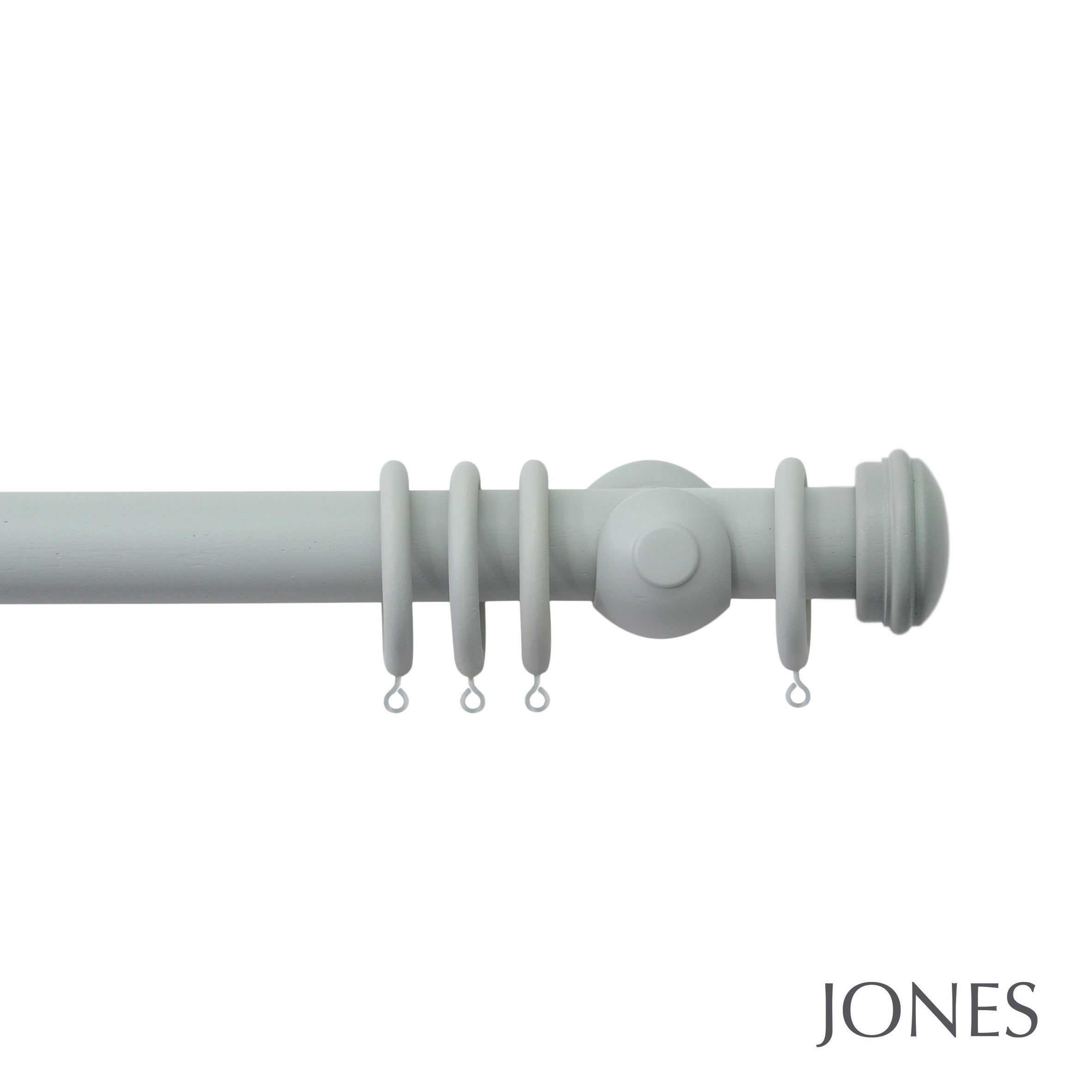 Jones Interiors Seychelles End Cap Curtain Pole Set in Haze
