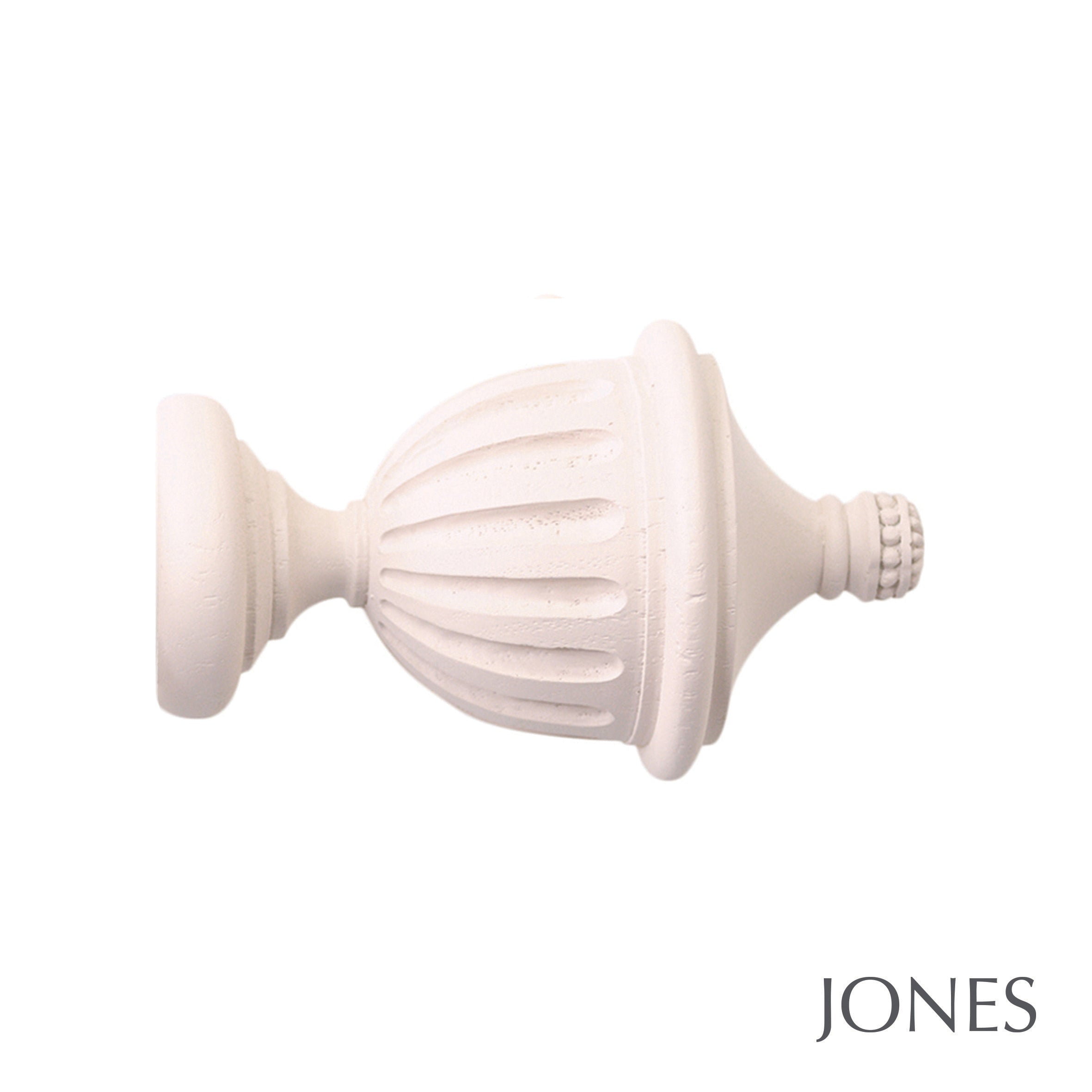 Jones Interiors Seychelles Fluted Urn Finial Curtain Pole Set in Blush