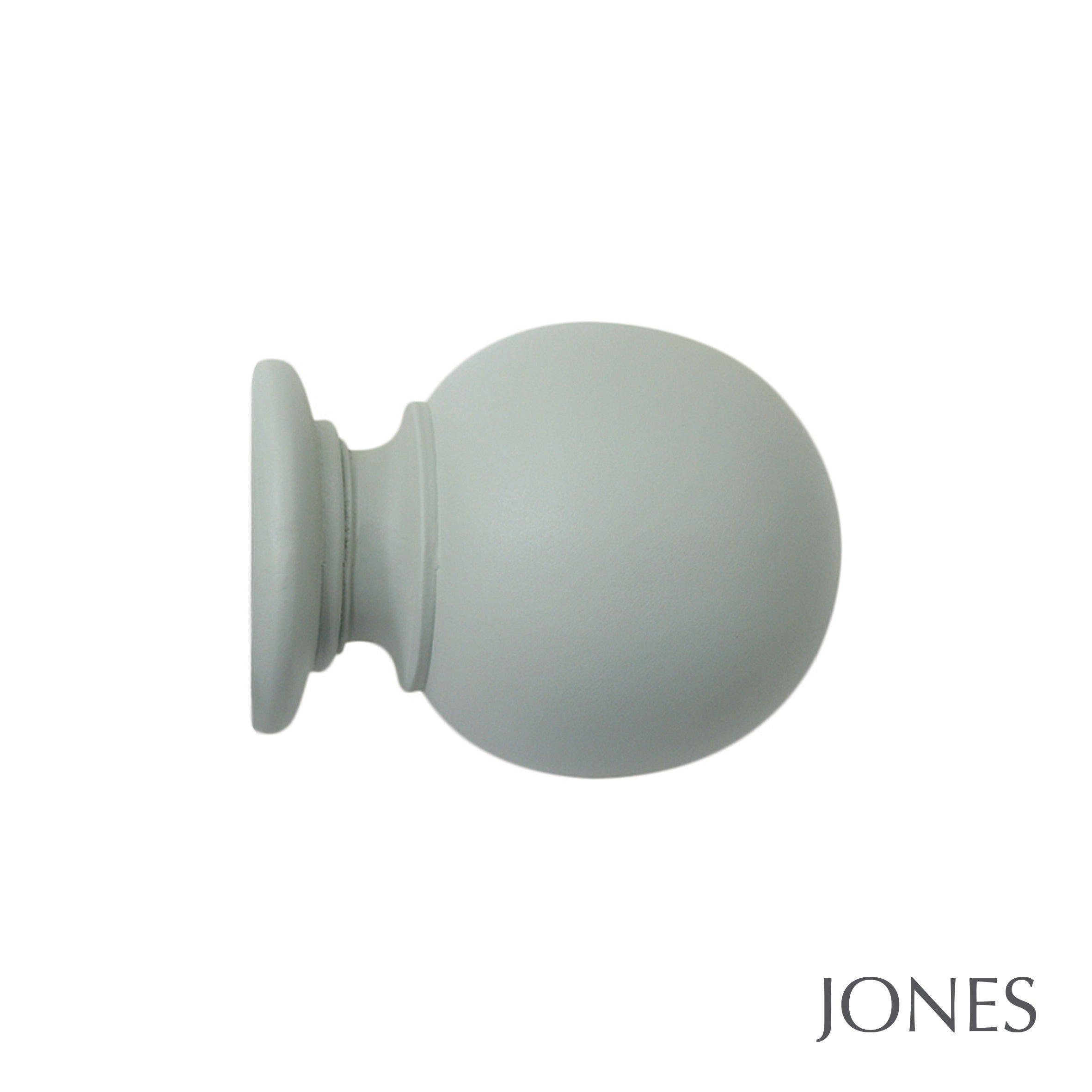 Jones Interiors Seychelles Ball Finial Curtain Pole Set in Haze