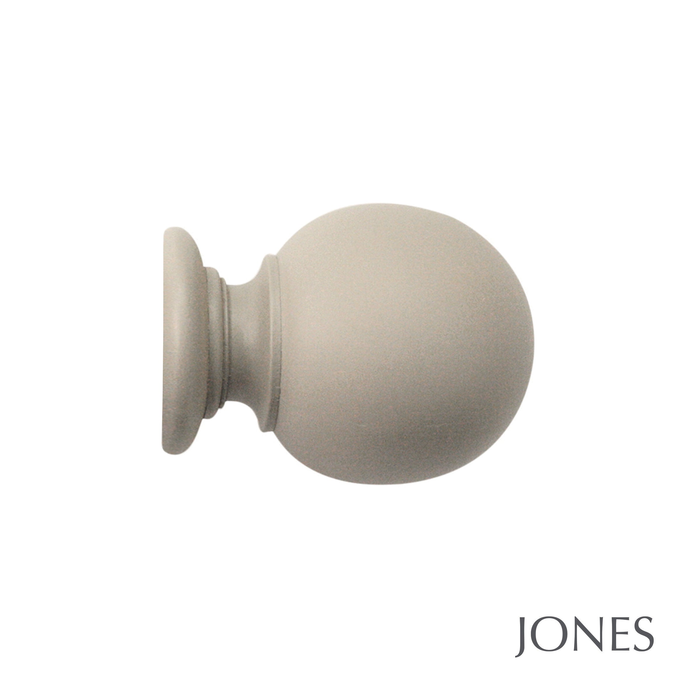 Jones Interiors Seychelles Ball Finial Curtain Pole Set in Truffle