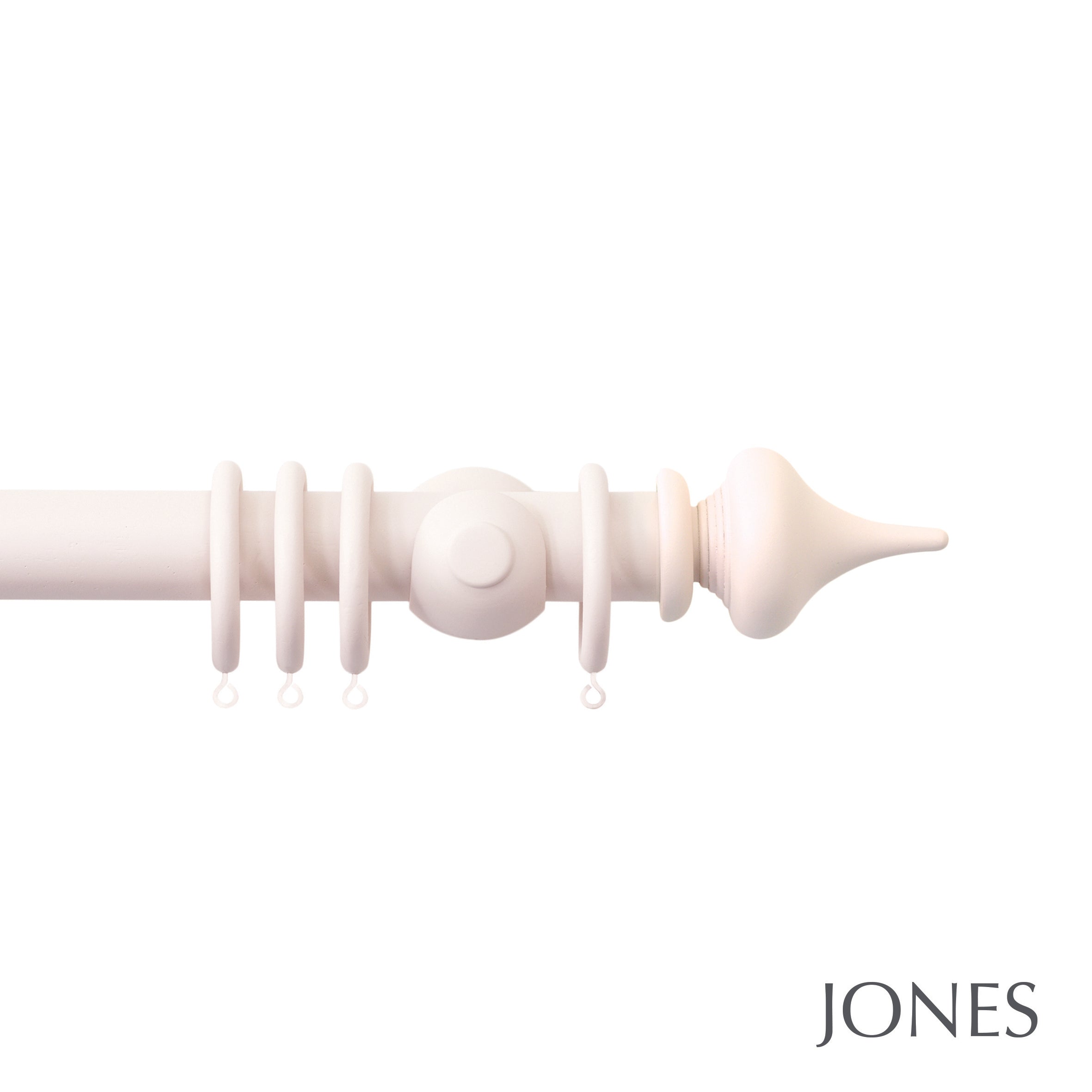 Jones Interiors Seychelles Minaret Finial Curtain Pole Set in Blush