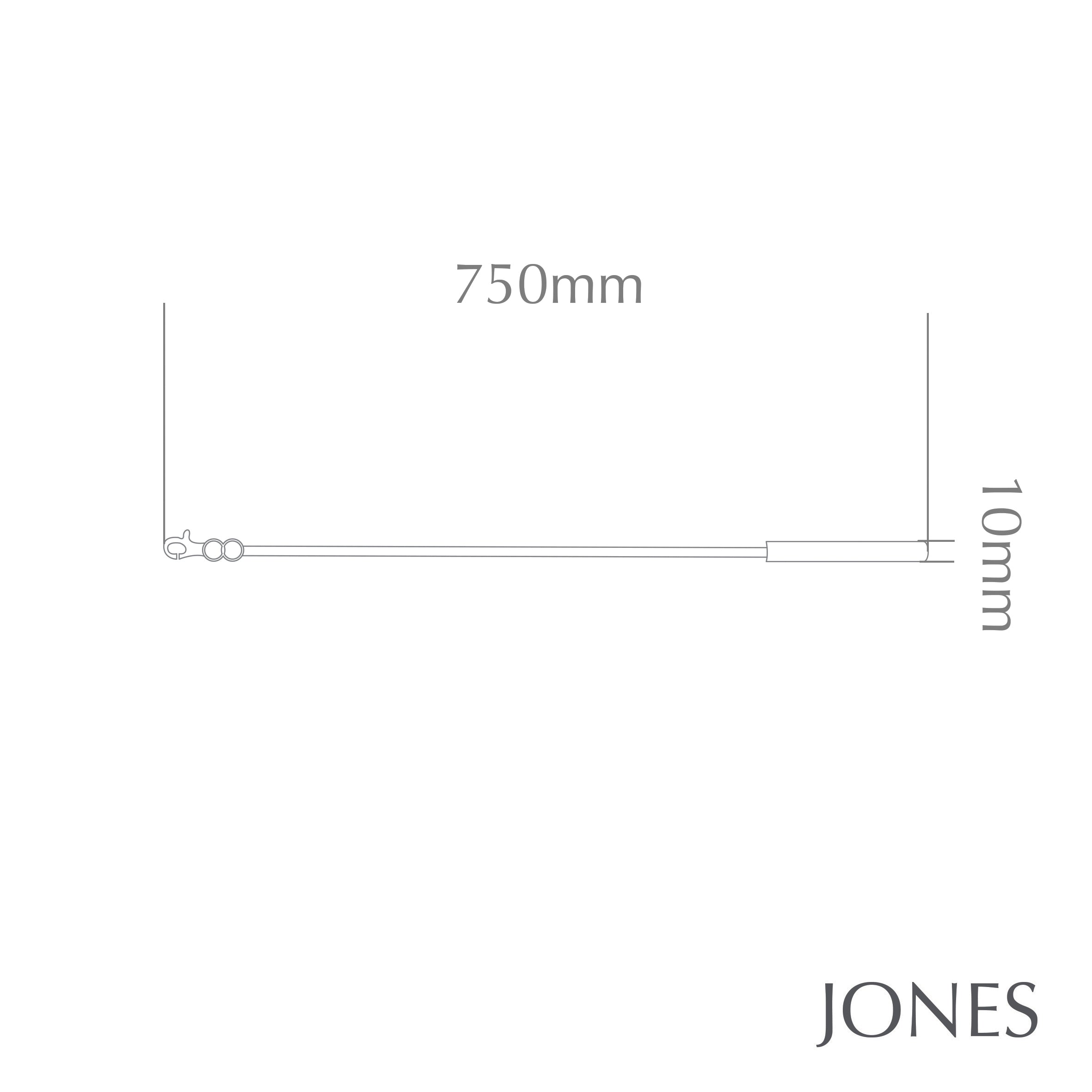 Jones Lunar Curtain Pole Draw Rods in Matt Nickel