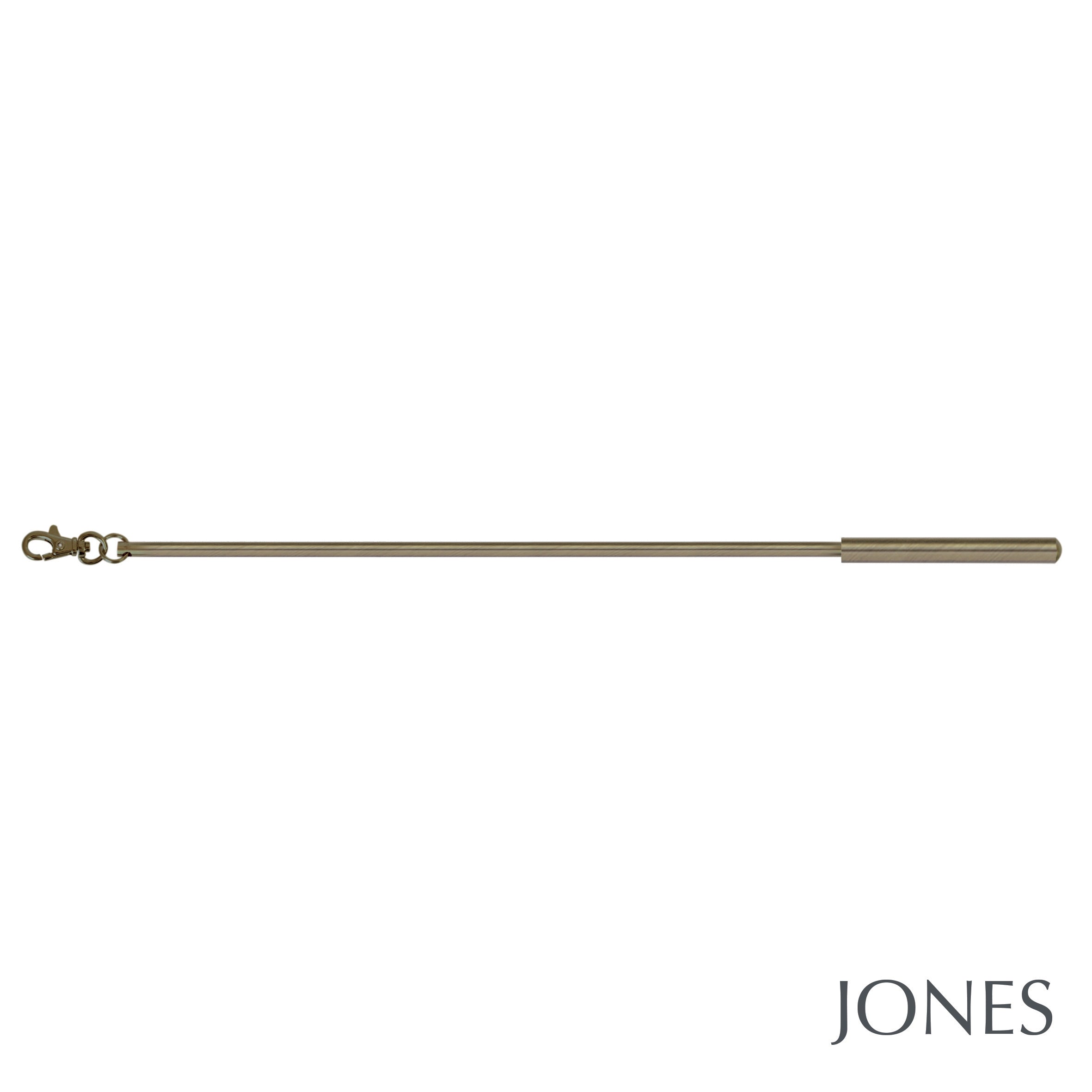 Jones Lunar Curtain Pole Draw Rods in Burnished Brass