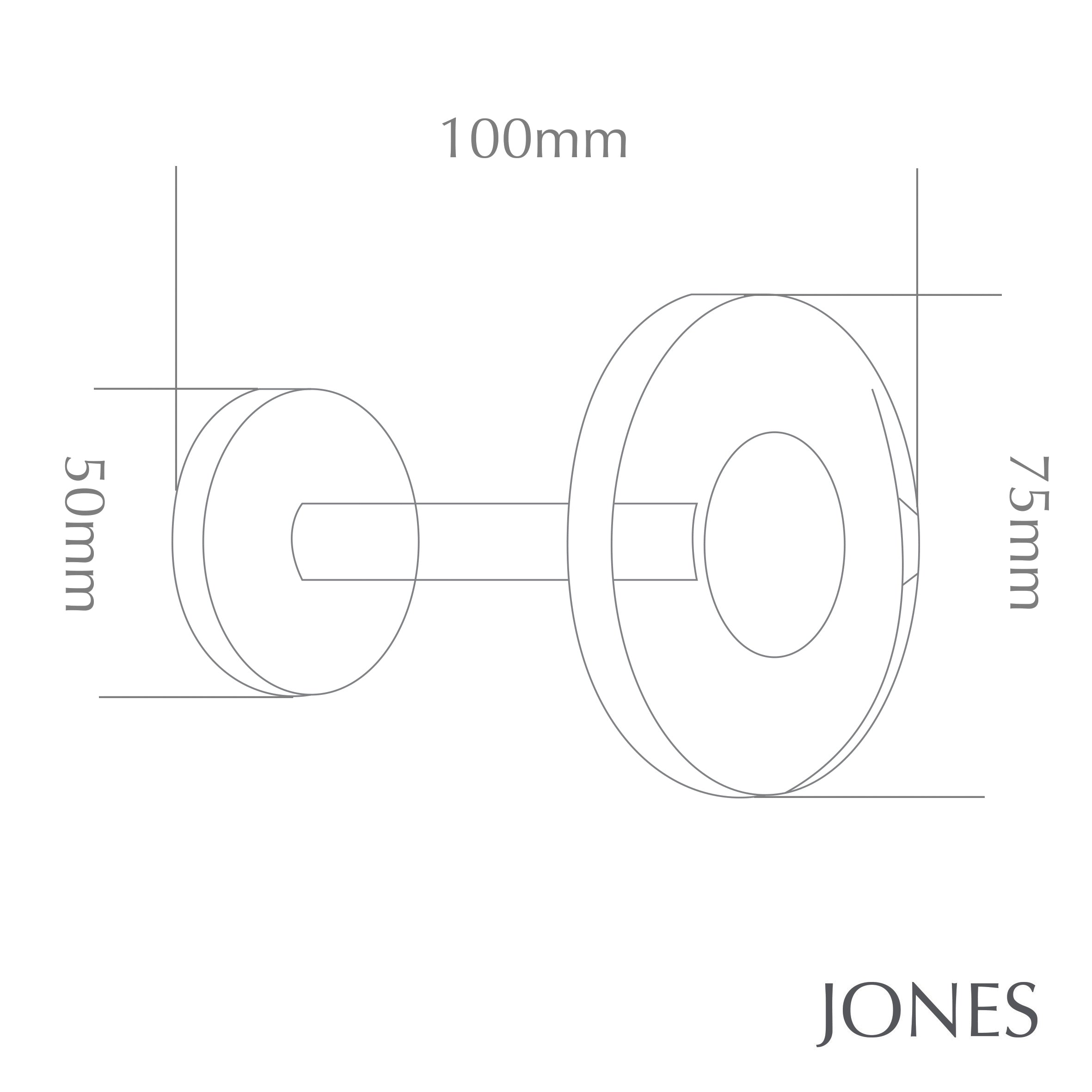 Jones Lunar Curtain Holdbacks in Matt Nickel