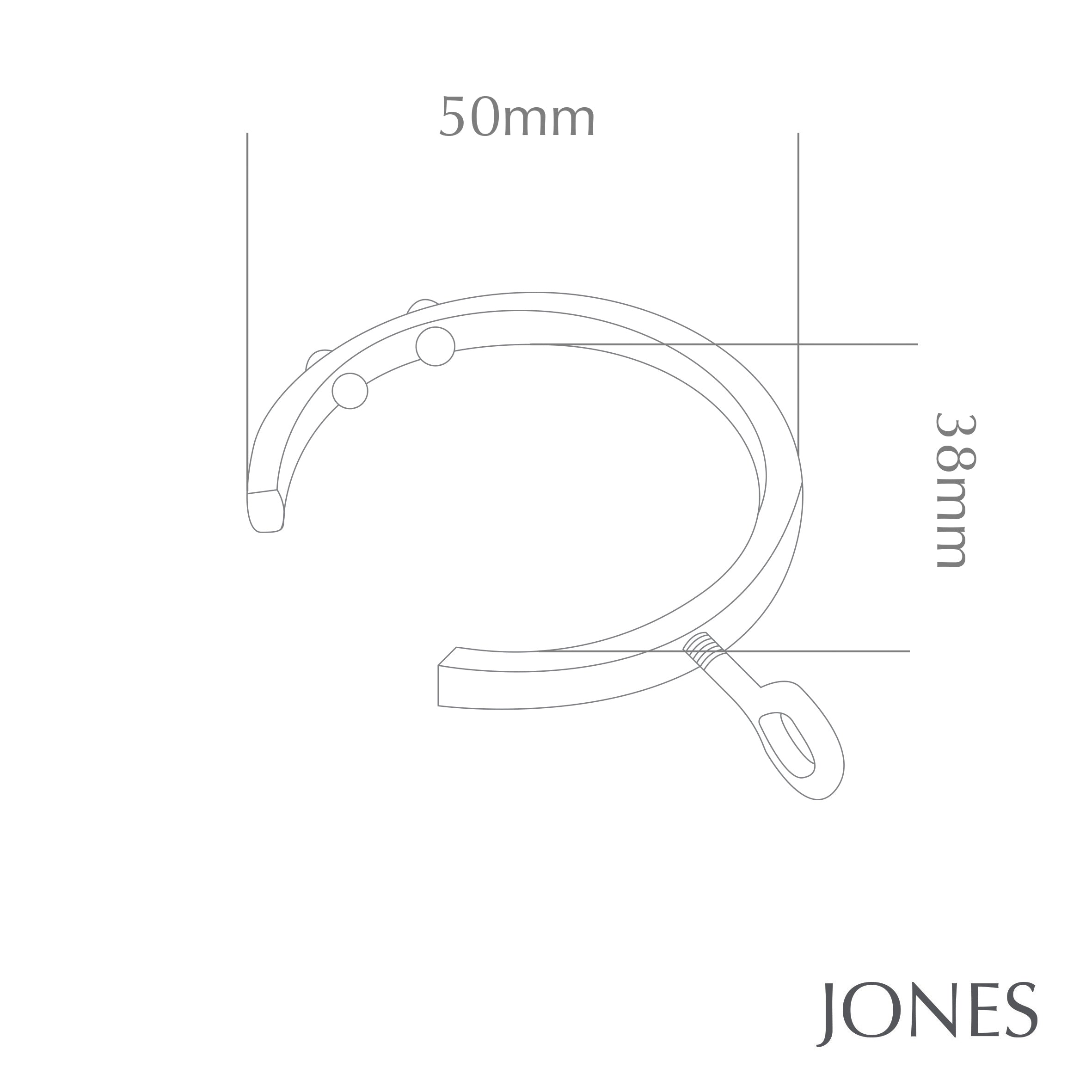 Jones Lunar Curtain Pole Passing Rings in Burnished Brass
