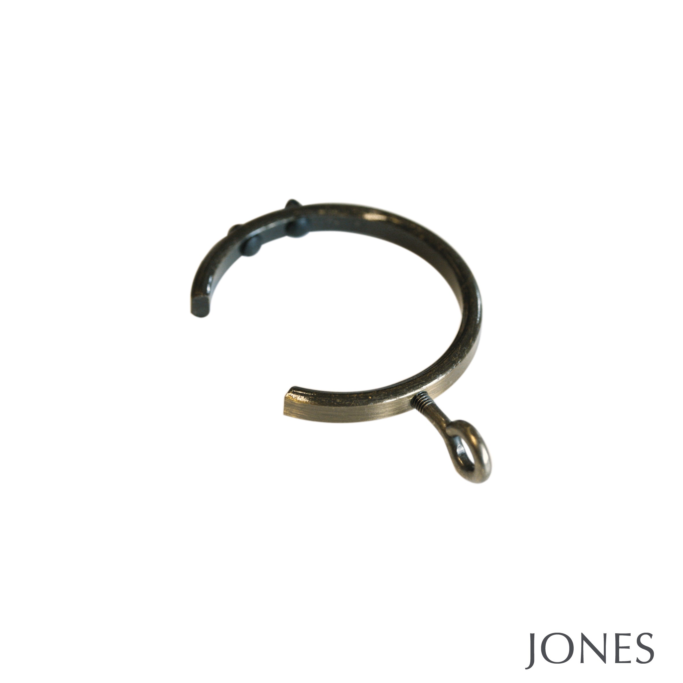 Jones Lunar Curtain Pole Passing Rings in Burnished Brass