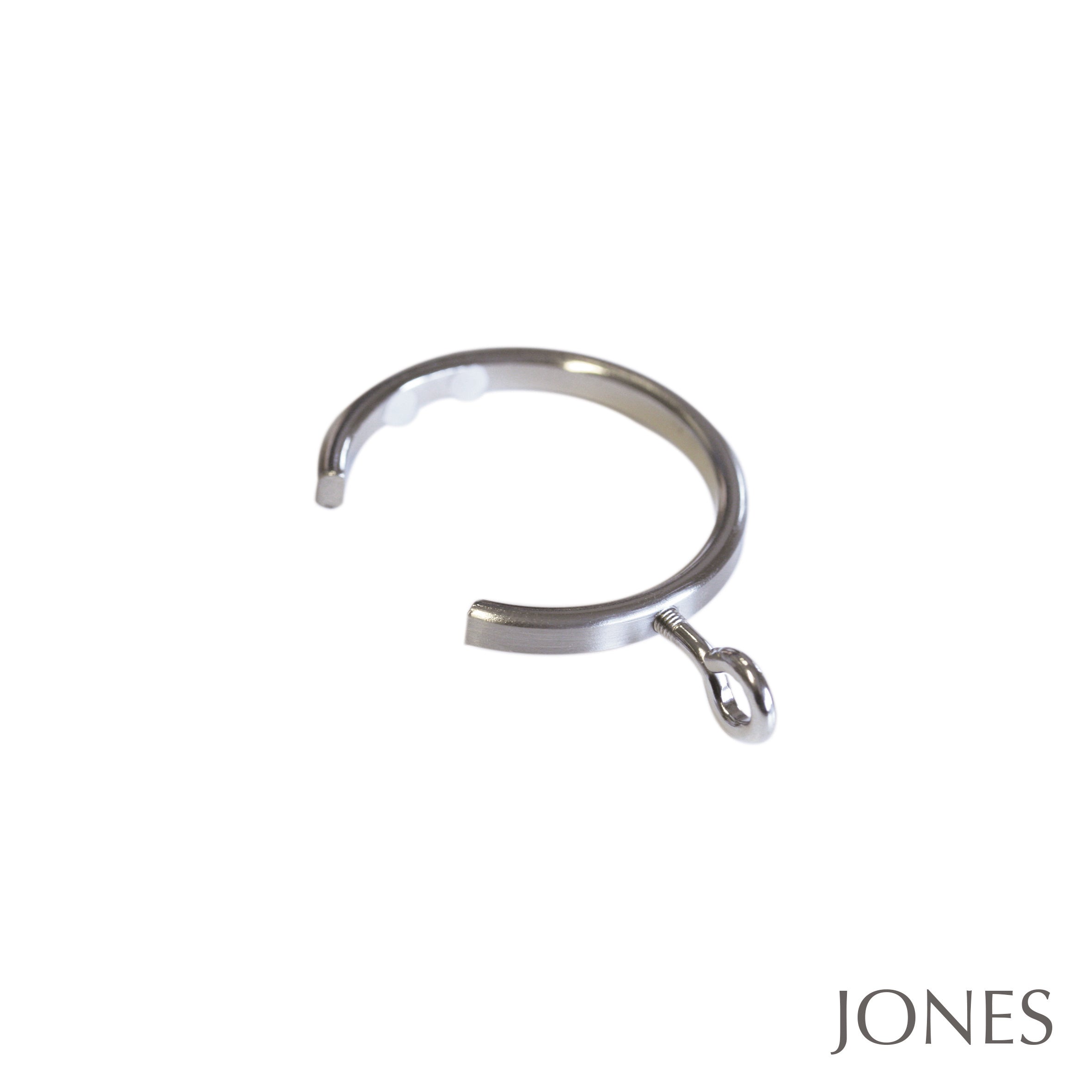 Jones Lunar Curtain Pole Passing Rings in Matt Nickel