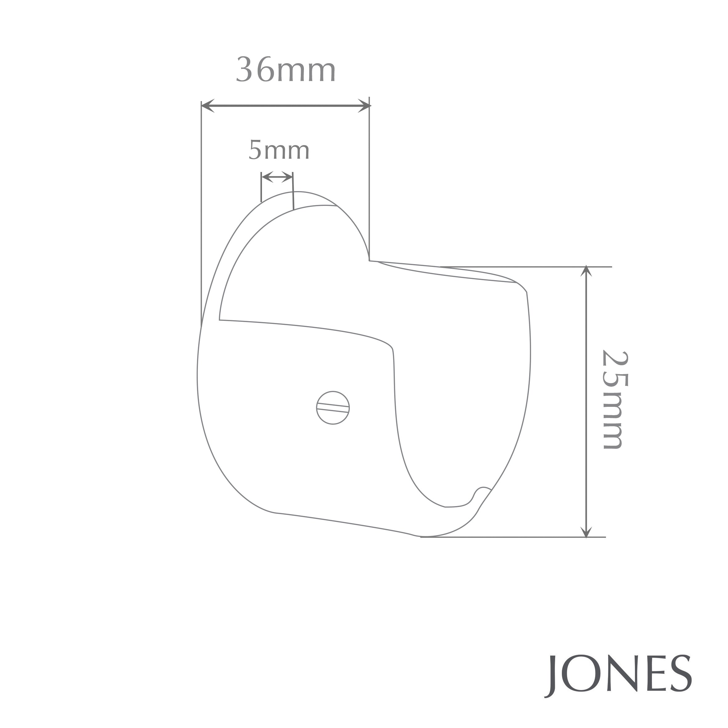 Jones Lunar Recess Curtain Pole Bracket Burnished Brass