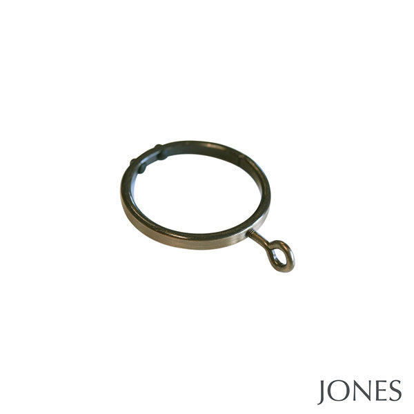 Jones Lunar Curtain Pole Rings in Burnished Brass