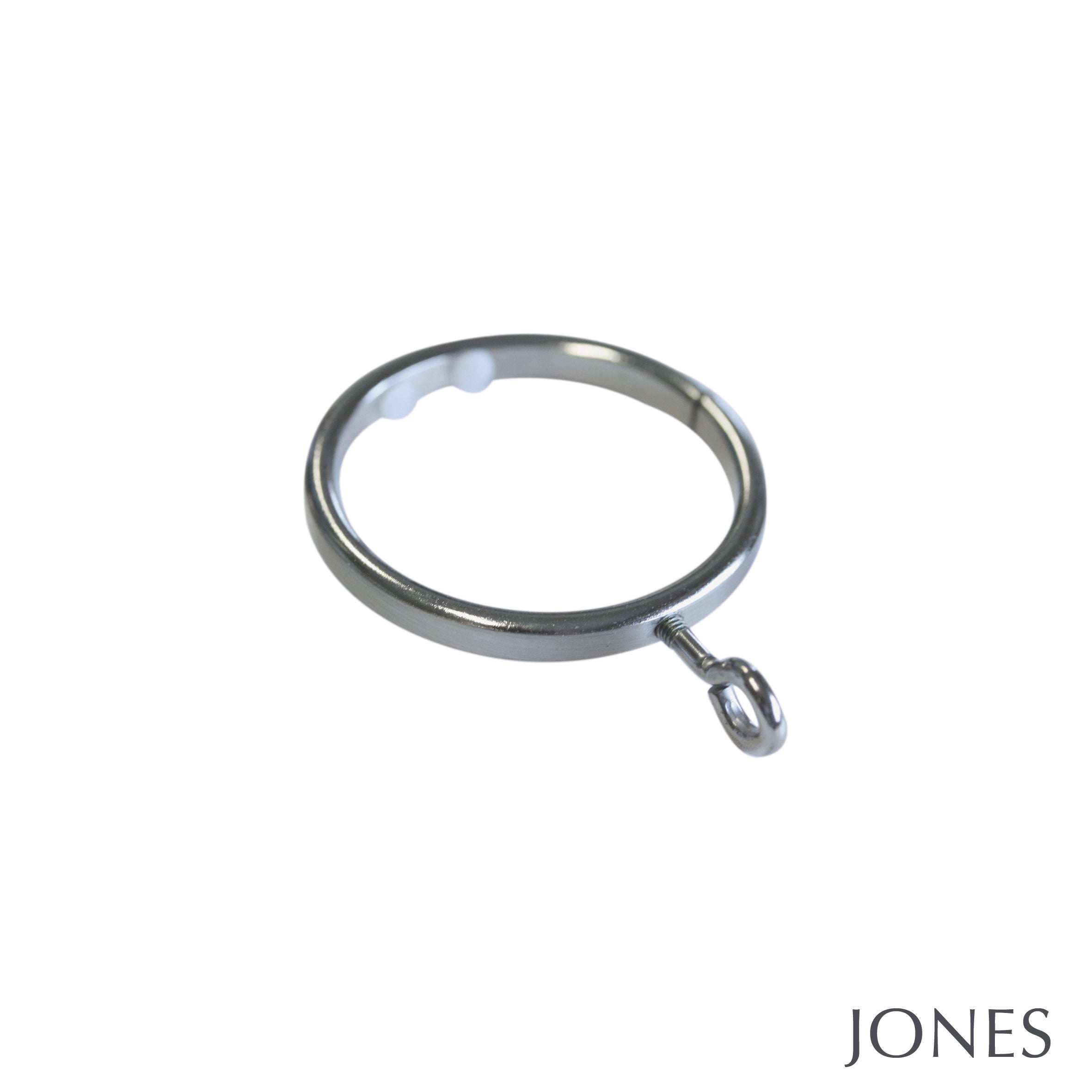 Jones Lunar Curtain Pole Rings in Matt Nickel