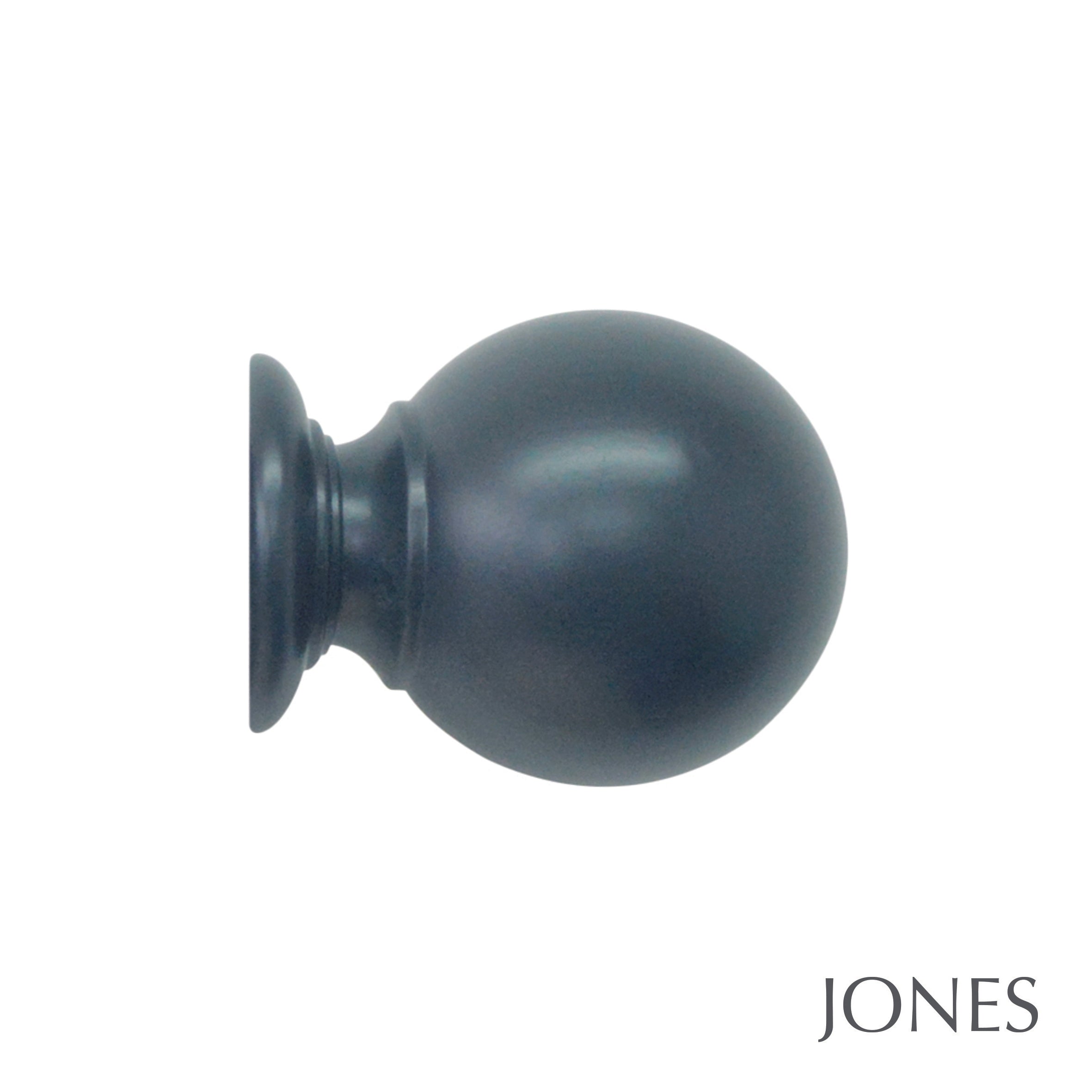 Jones Interiors Estate Ball Finial Curtain Pole Set in Airforce