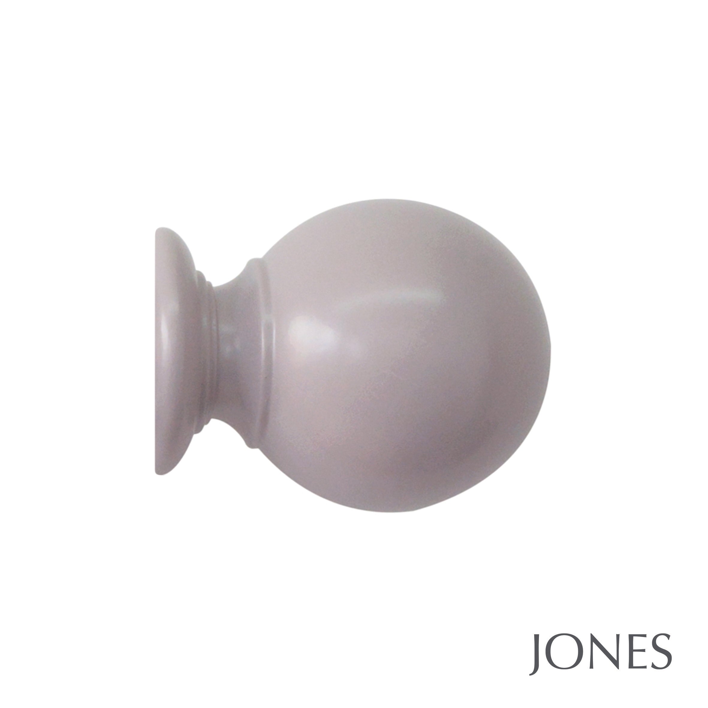 Jones Interiors Estate Ball Finial Curtain Pole Set in Heather