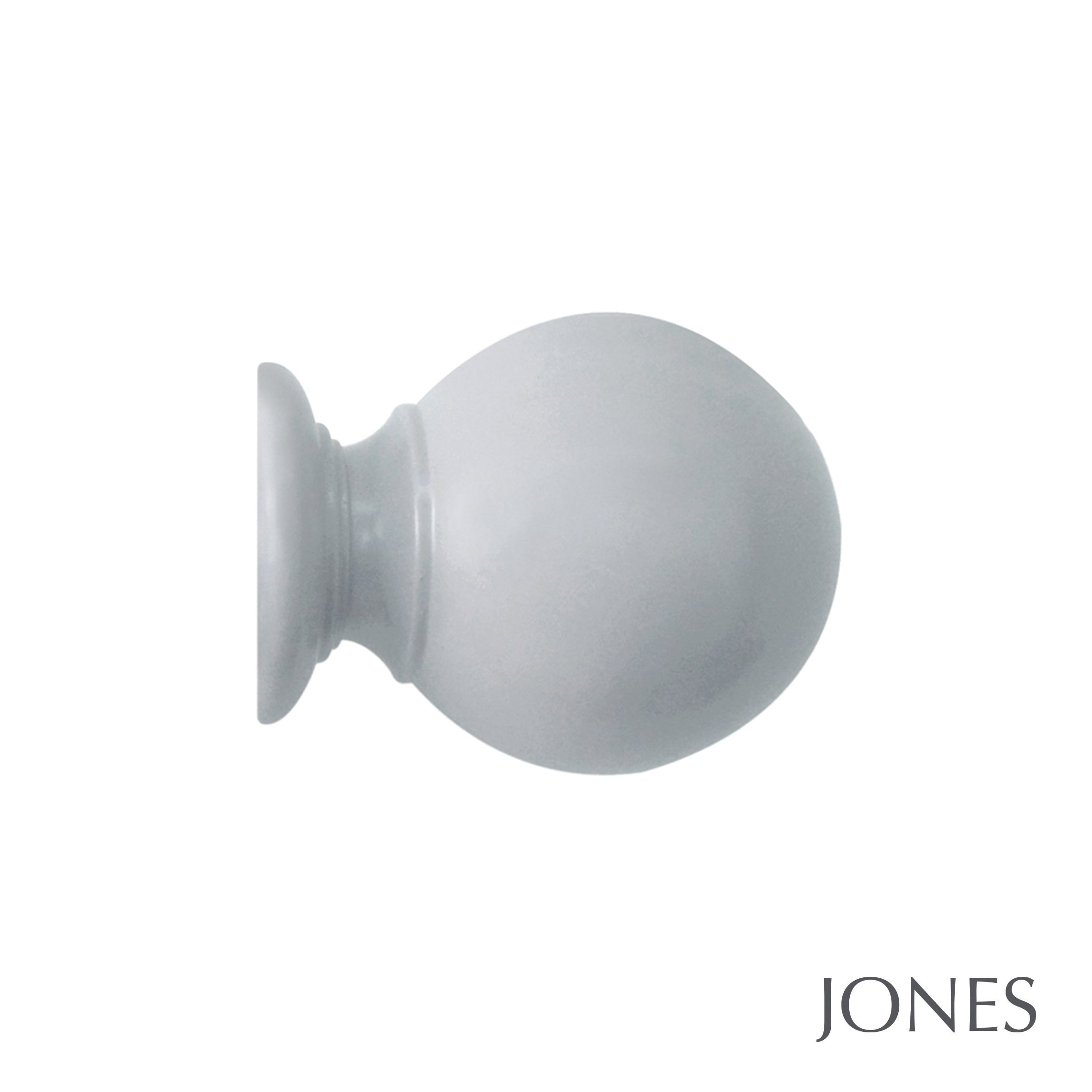 Jones Interiors Estate Ball Finial Curtain Pole Set in Shingle