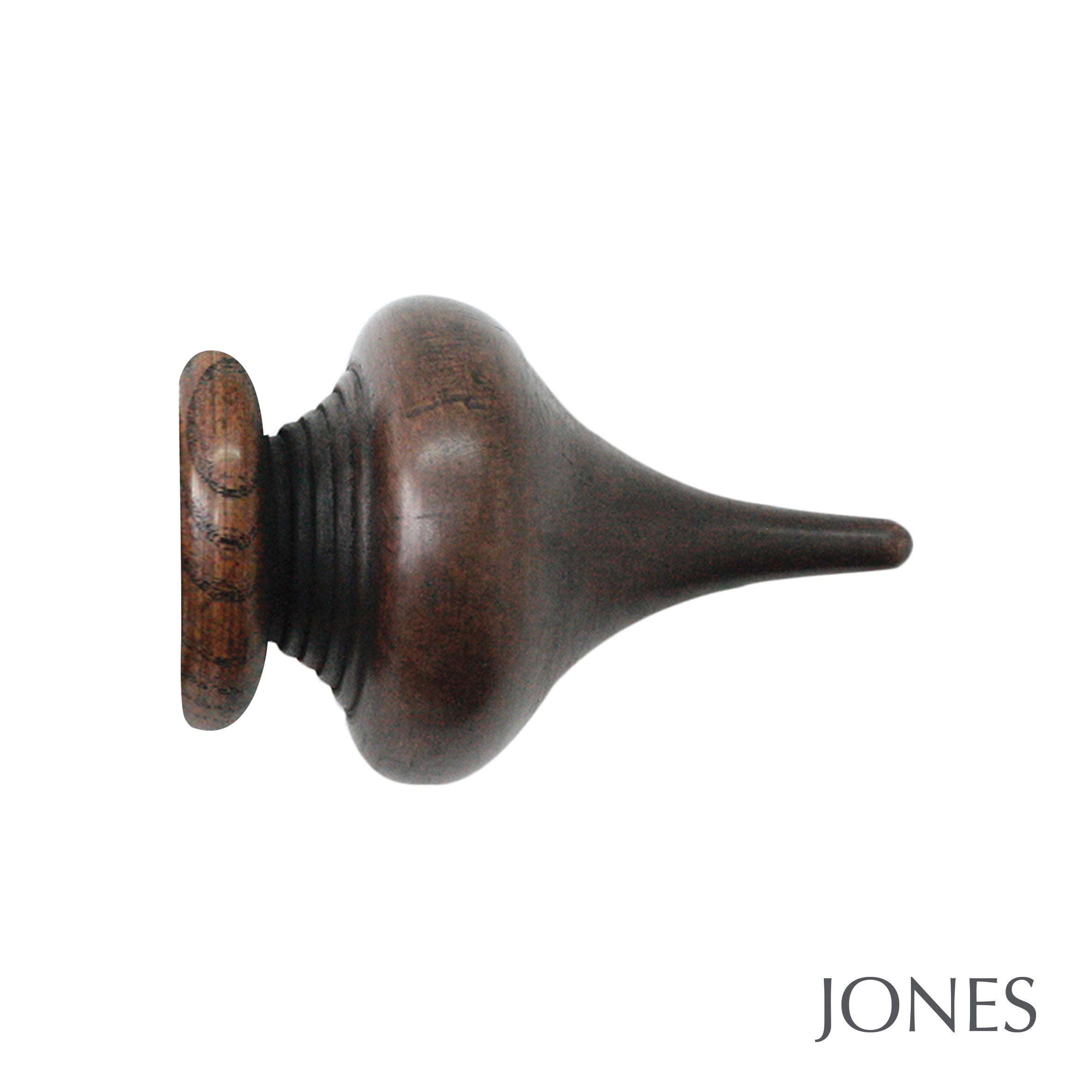 Jones Interiors Florentine Minaret Finial Curtain Pole Set in Oak