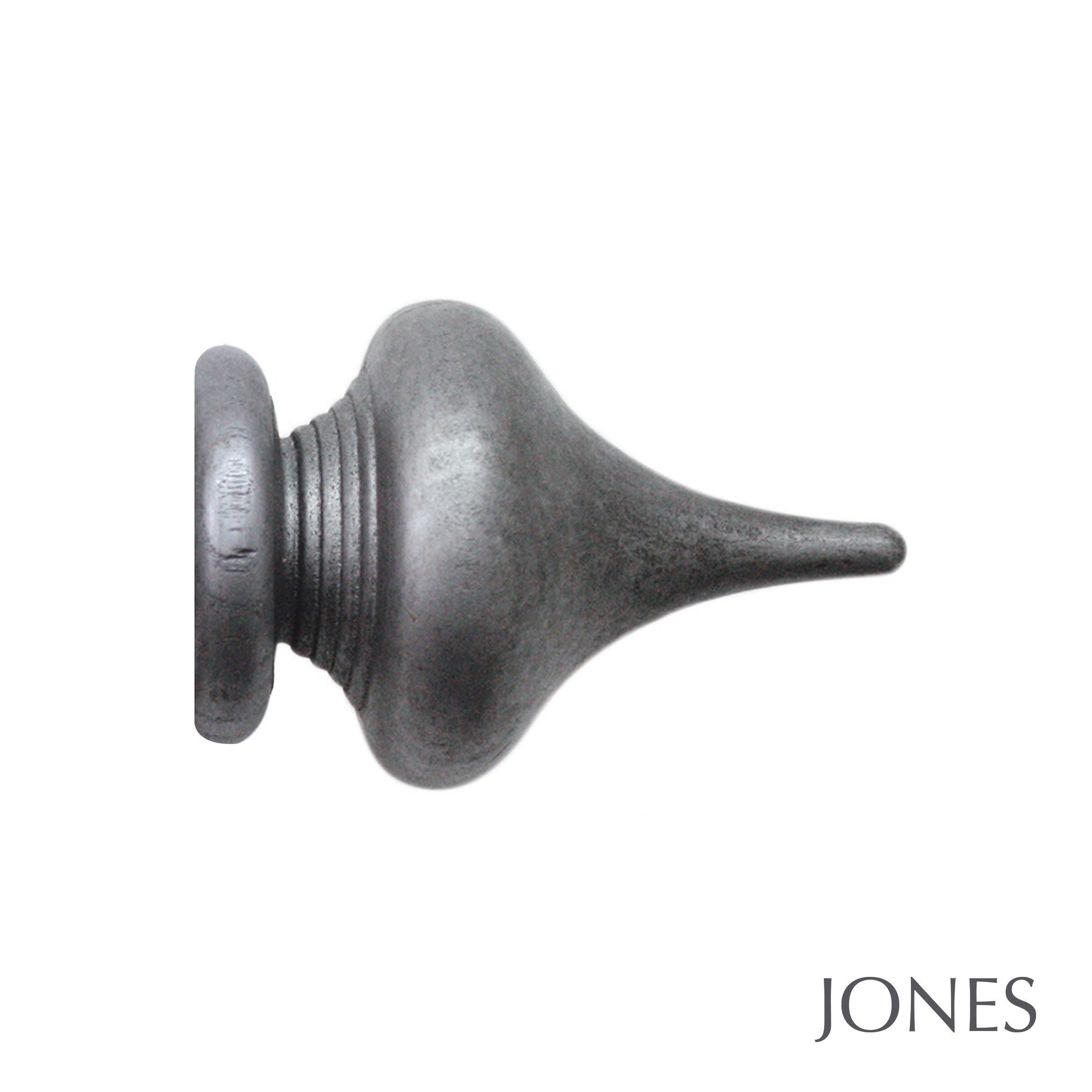 Jones Interiors Florentine Minaret Finial Curtain Pole Set in Pewter