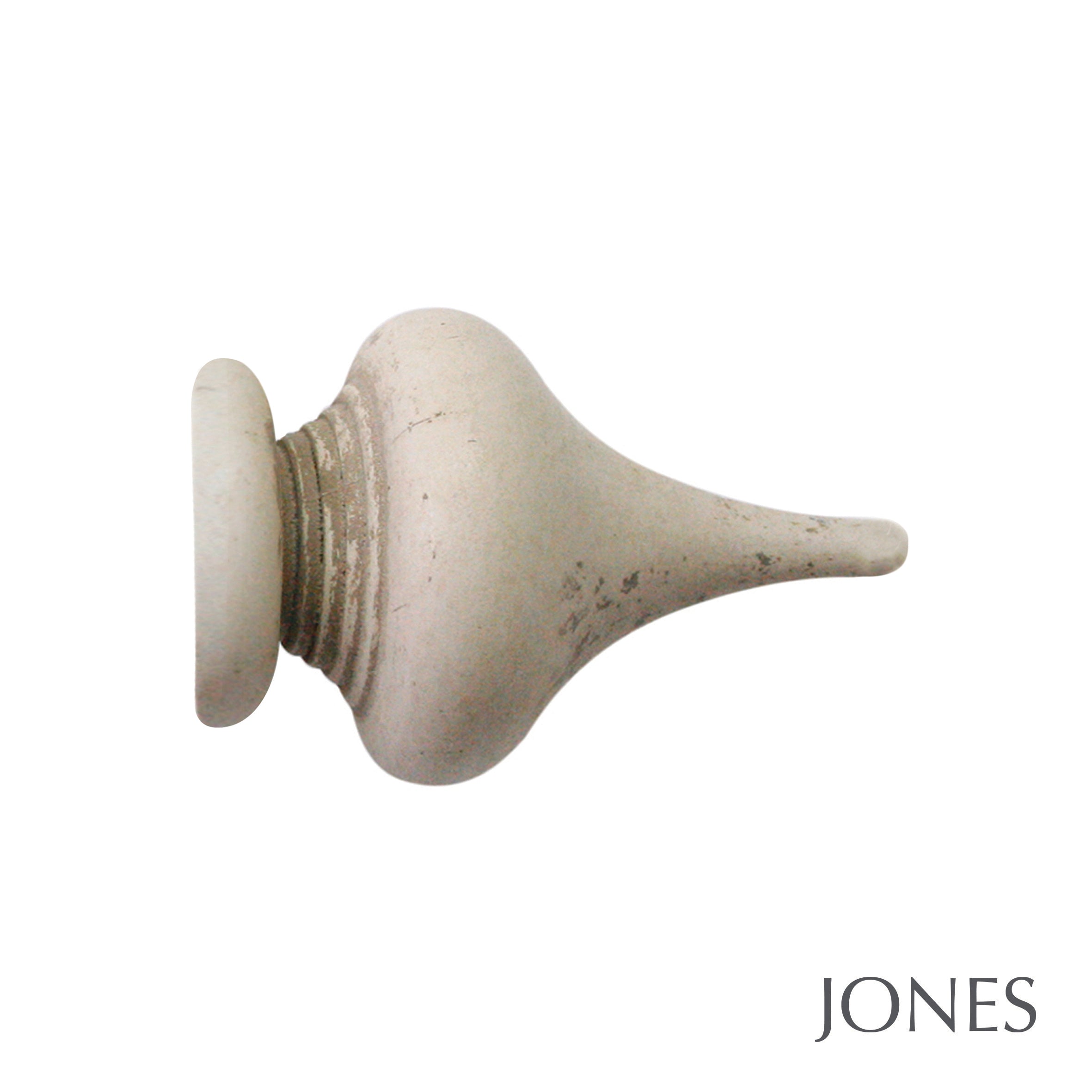 Jones Interiors Florentine Minaret Finial Curtain Pole Set in Putty