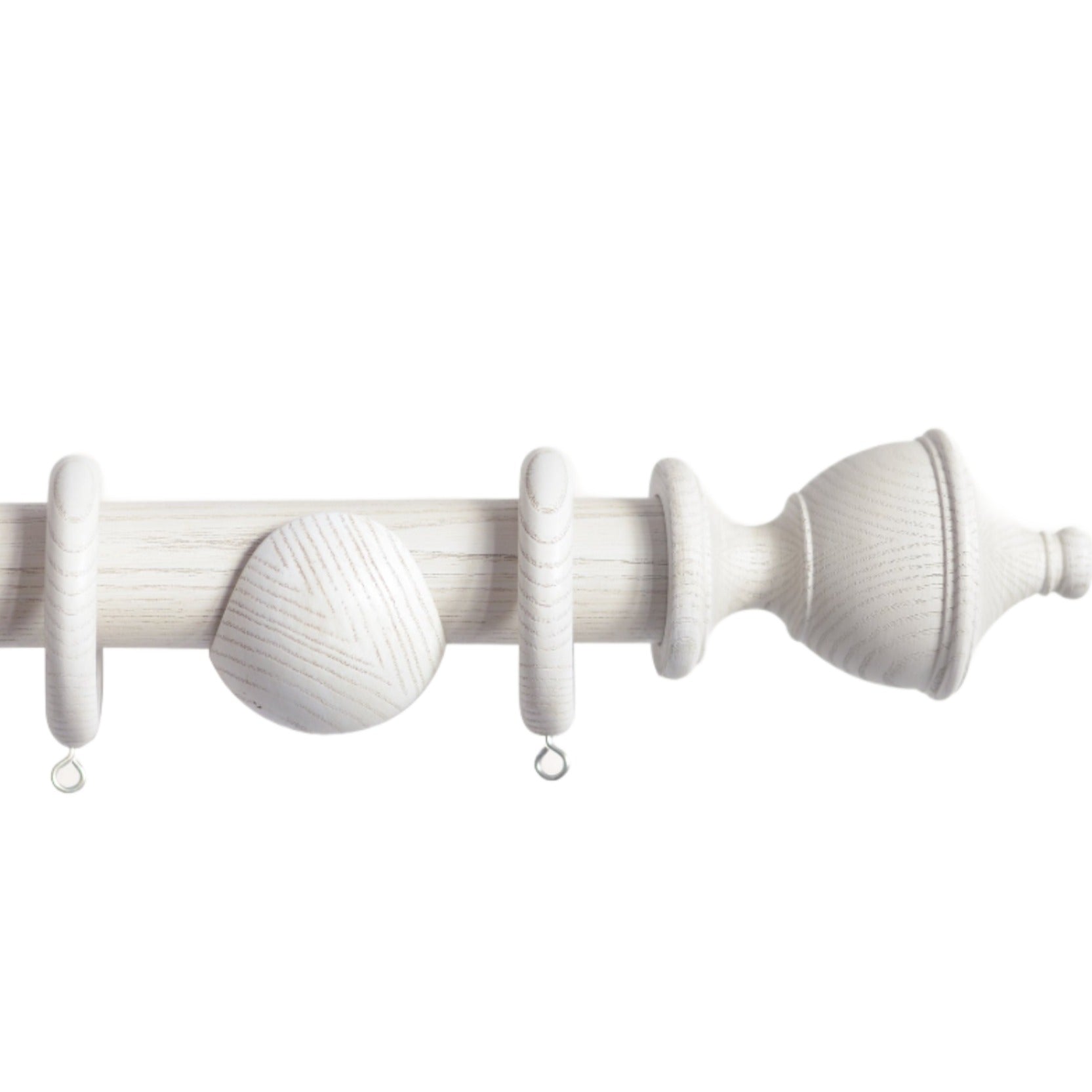 Laura Ashley Haywood Curtain Pole Set in White