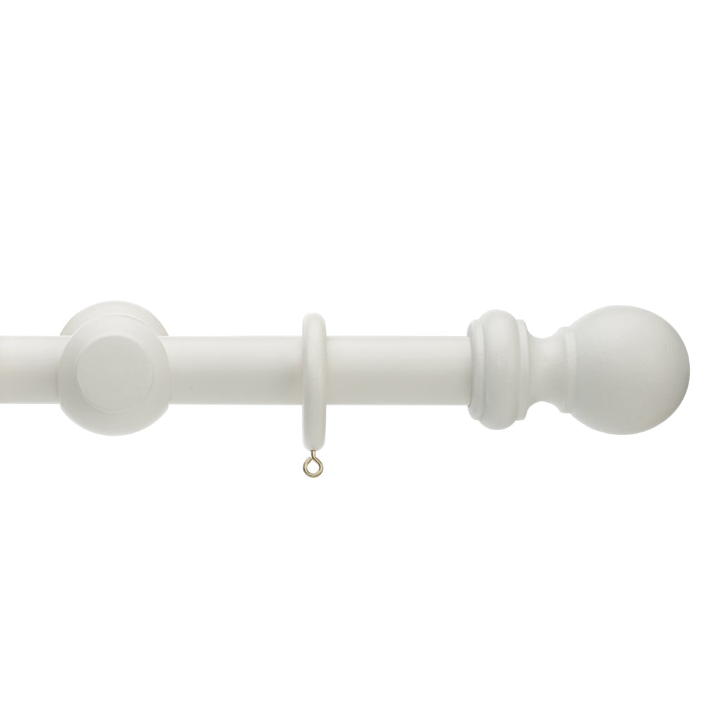 Hallis Honister Curtain Pole Set in Linen White