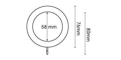 Hallis Ashbridge Curtain Pole Rings in Parchment White