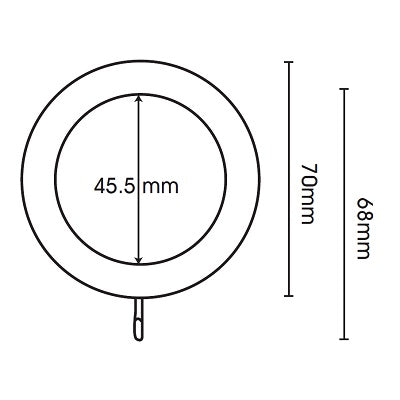 Hallis Unfinished Wood Poles Curtain Pole Rings in Unfinished