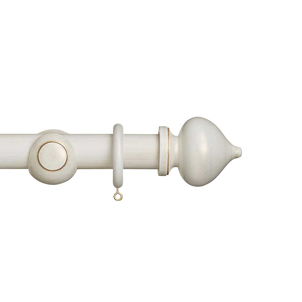 Hallis Museum Florence Curtain Pole Set in Cream & Gold